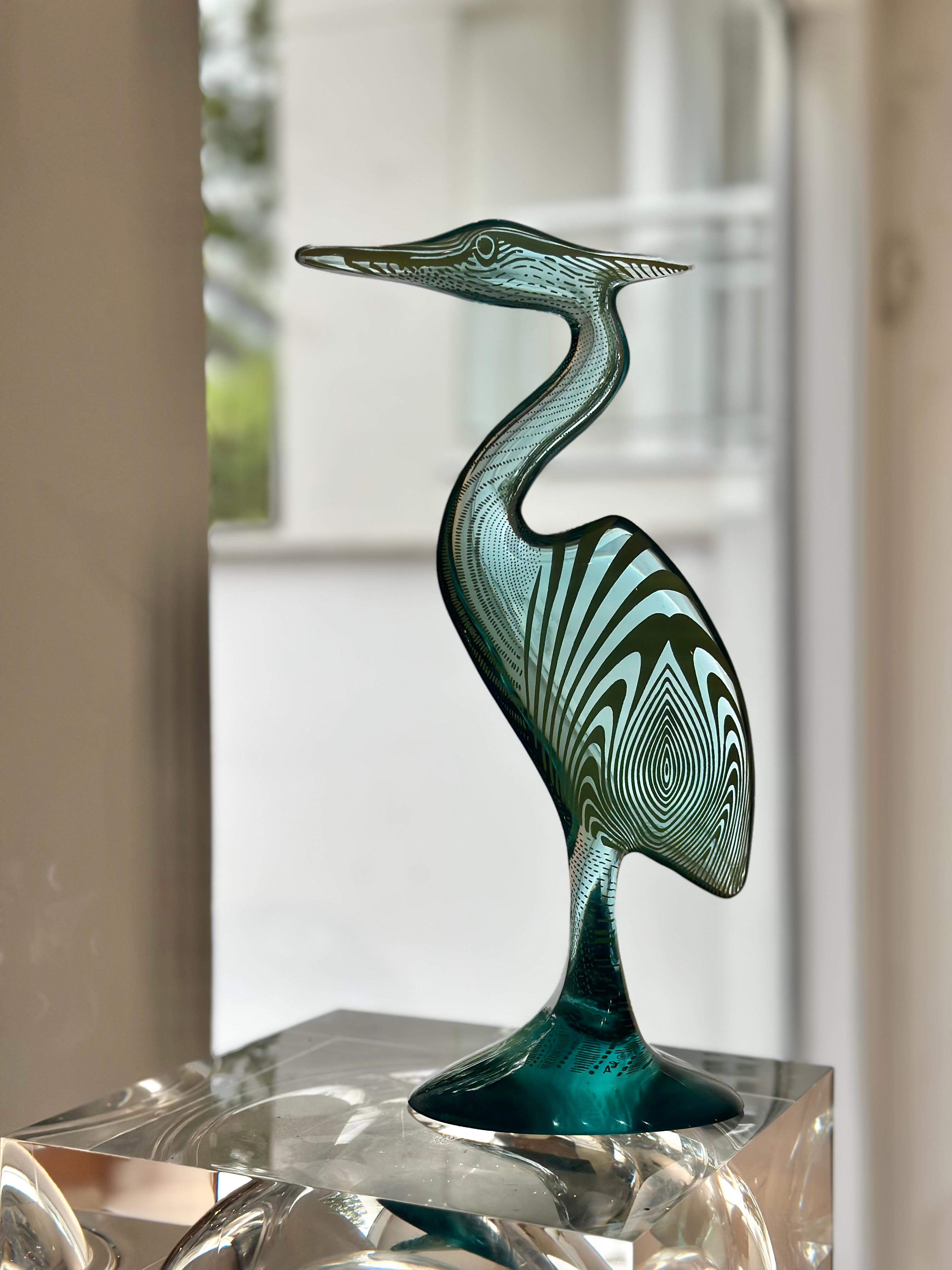 Rare Brazilian modern kinetic sculpture in turquoise made of acrylic resin designed by Abraham Palatnik, part of Artemis Collection made in the 1970's. 
