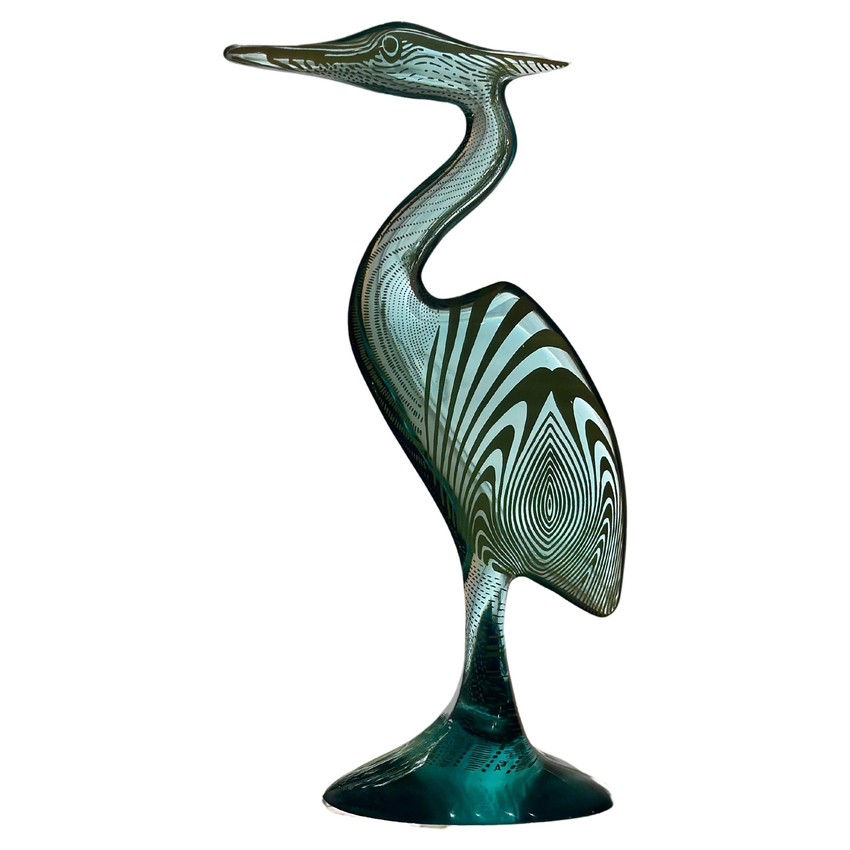 Abraham Palatnik. Op Art Pelican Sculpture in Polyester Resin 1970's