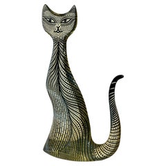 Abraham Palatnik. Op Art Katzenskulptur aus Polyesterharz 1970er Jahre