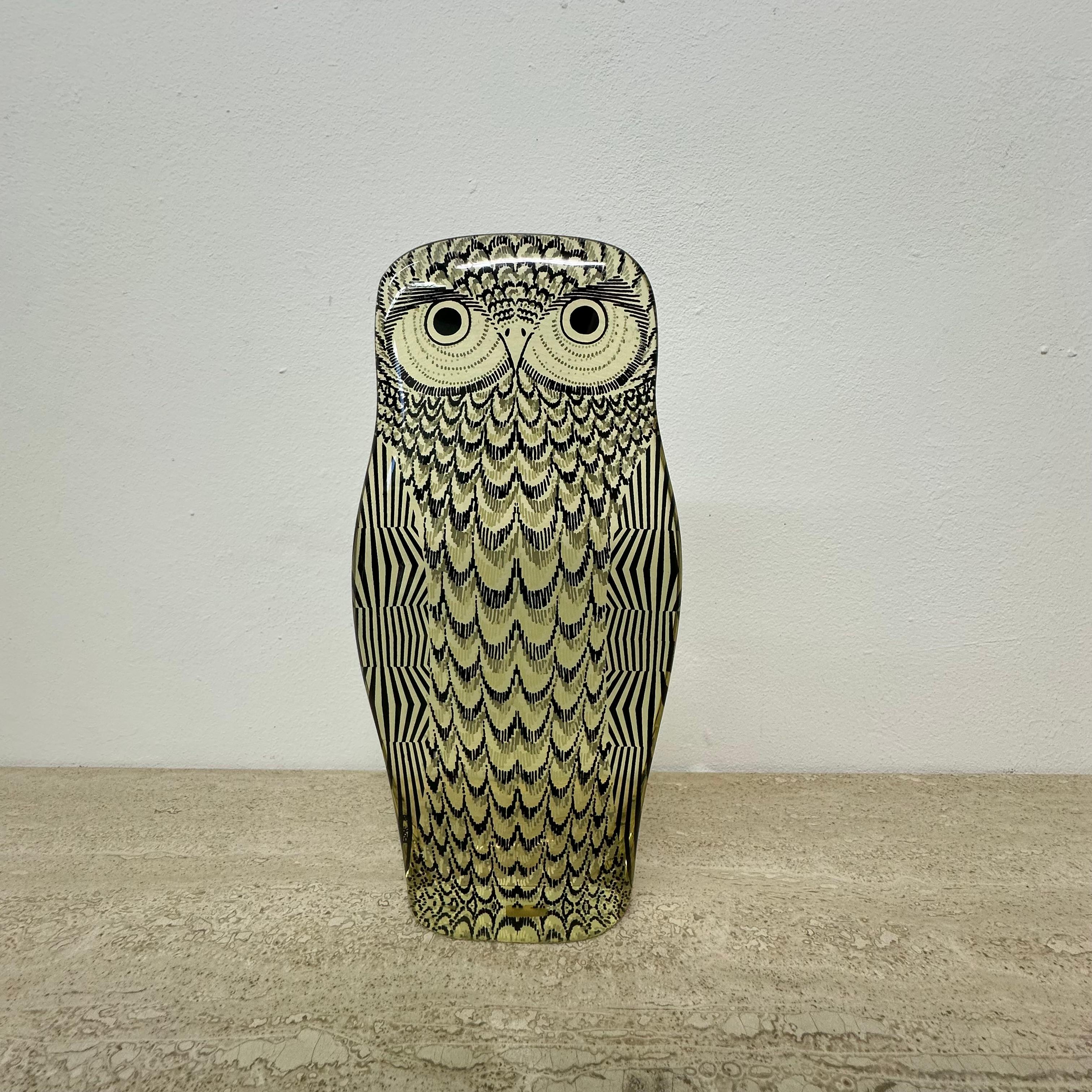 Abraham Palatnik Op Art lucite owl , Brazil 1970s 4