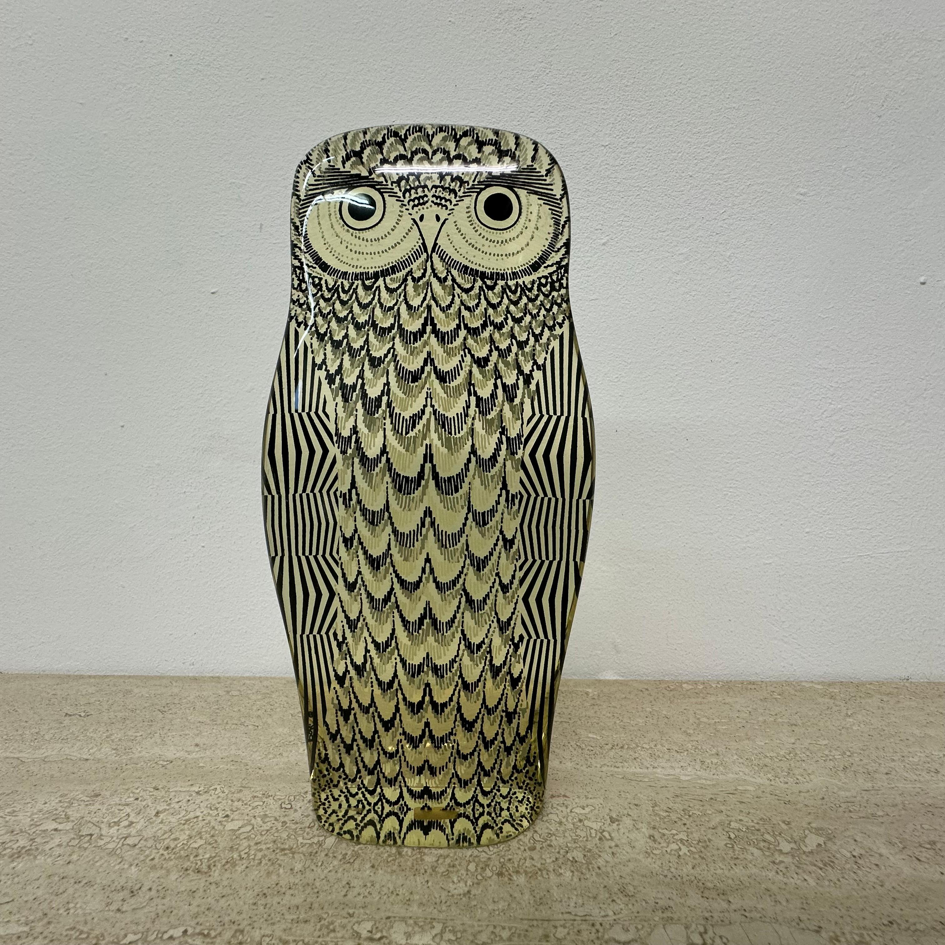 Abraham Palatnik Op Art lucite owl , Brazil 1970s 6