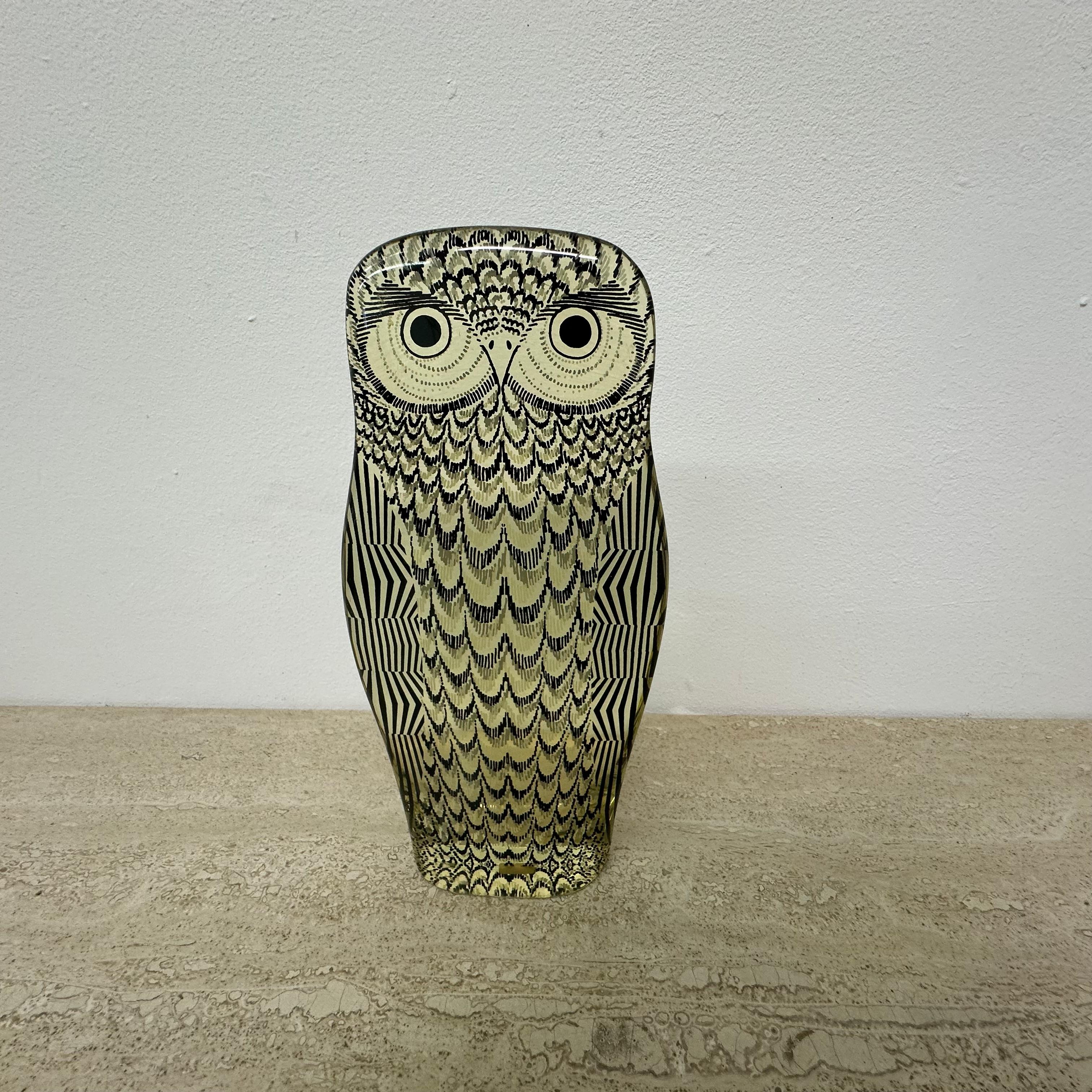 Abraham Palatnik Op Art lucite owl , Brazil 1970s 7
