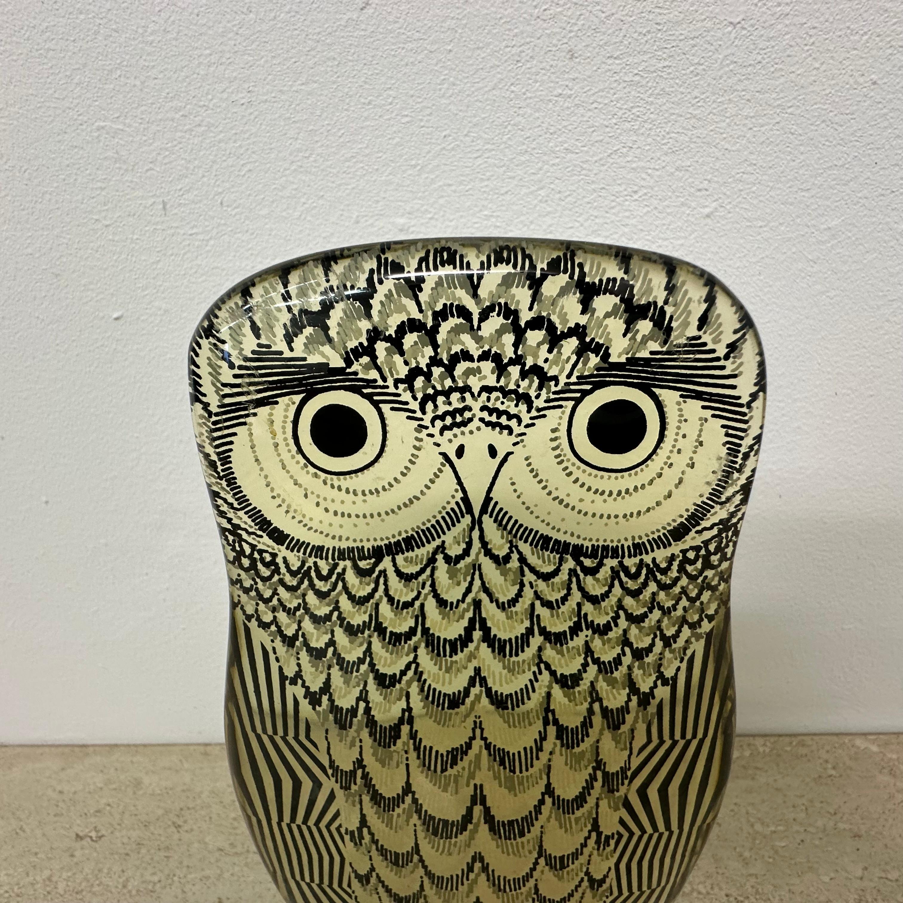 Abraham Palatnik Op Art lucite owl , Brazil 1970s 8