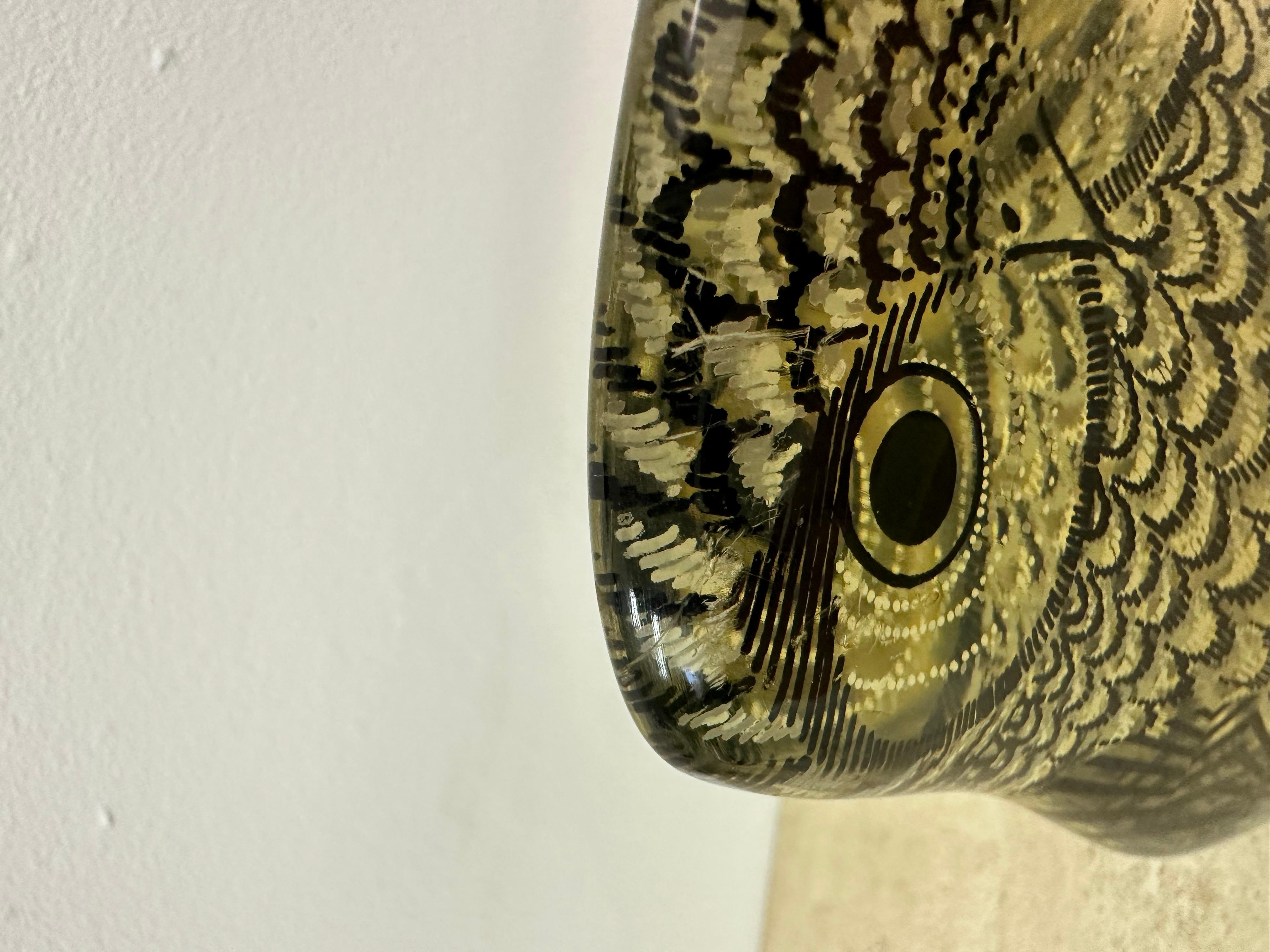 Abraham Palatnik Op Art lucite owl , Brazil 1970s 11