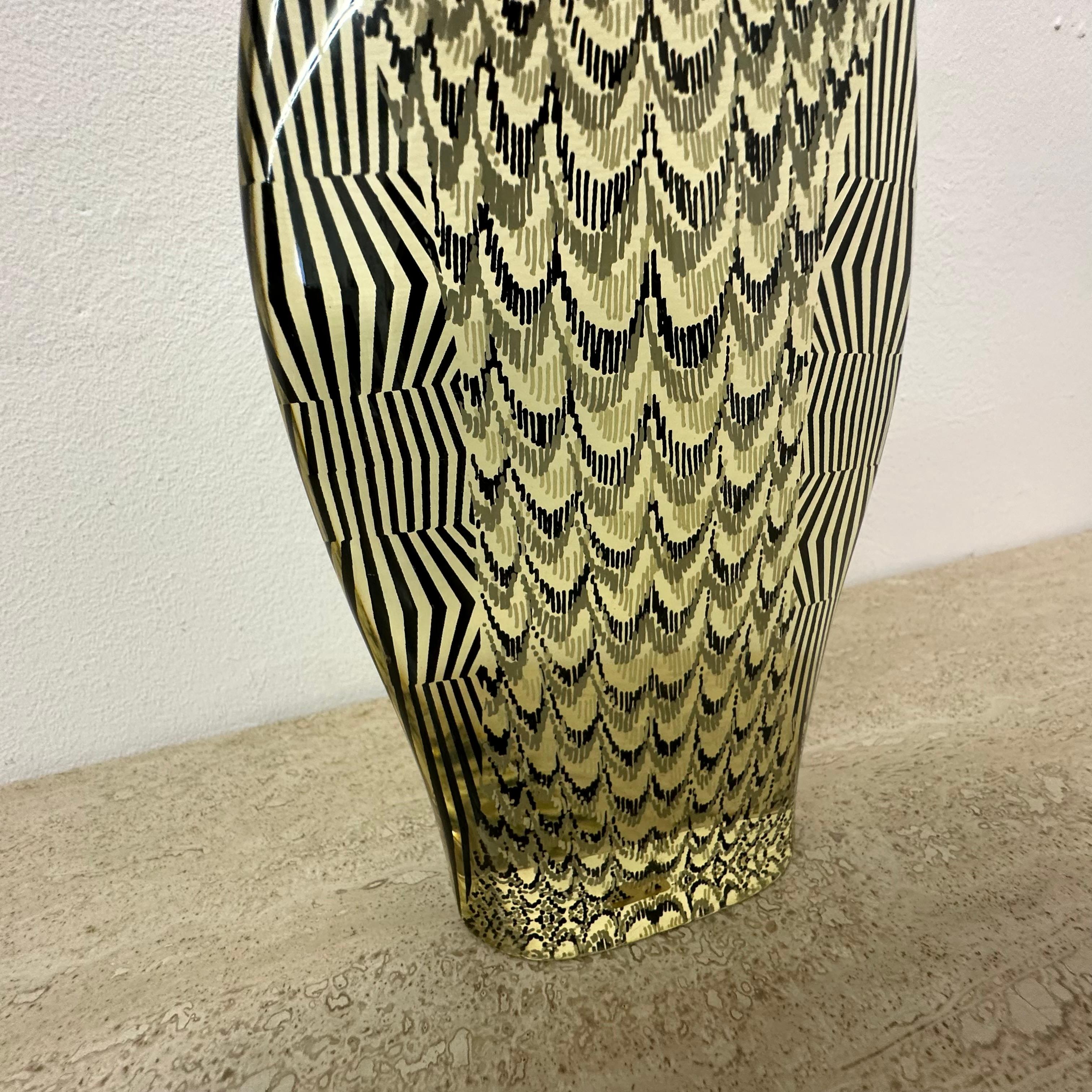 Late 20th Century Abraham Palatnik Op Art lucite owl , Brazil 1970s