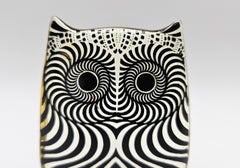 Abraham Palatnik Owl Op Art Sculpture, Signed, Original Sticker, Brazil c. 1960