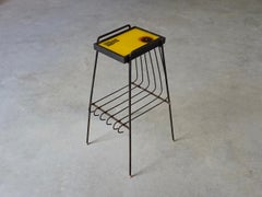 Abraham Palatnik side table with painted glass. Arteviva, 1950s.