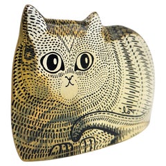 Abraham Palatnik Signed Amber Cat Op Art Sculpture, made in Brazil c. 1960