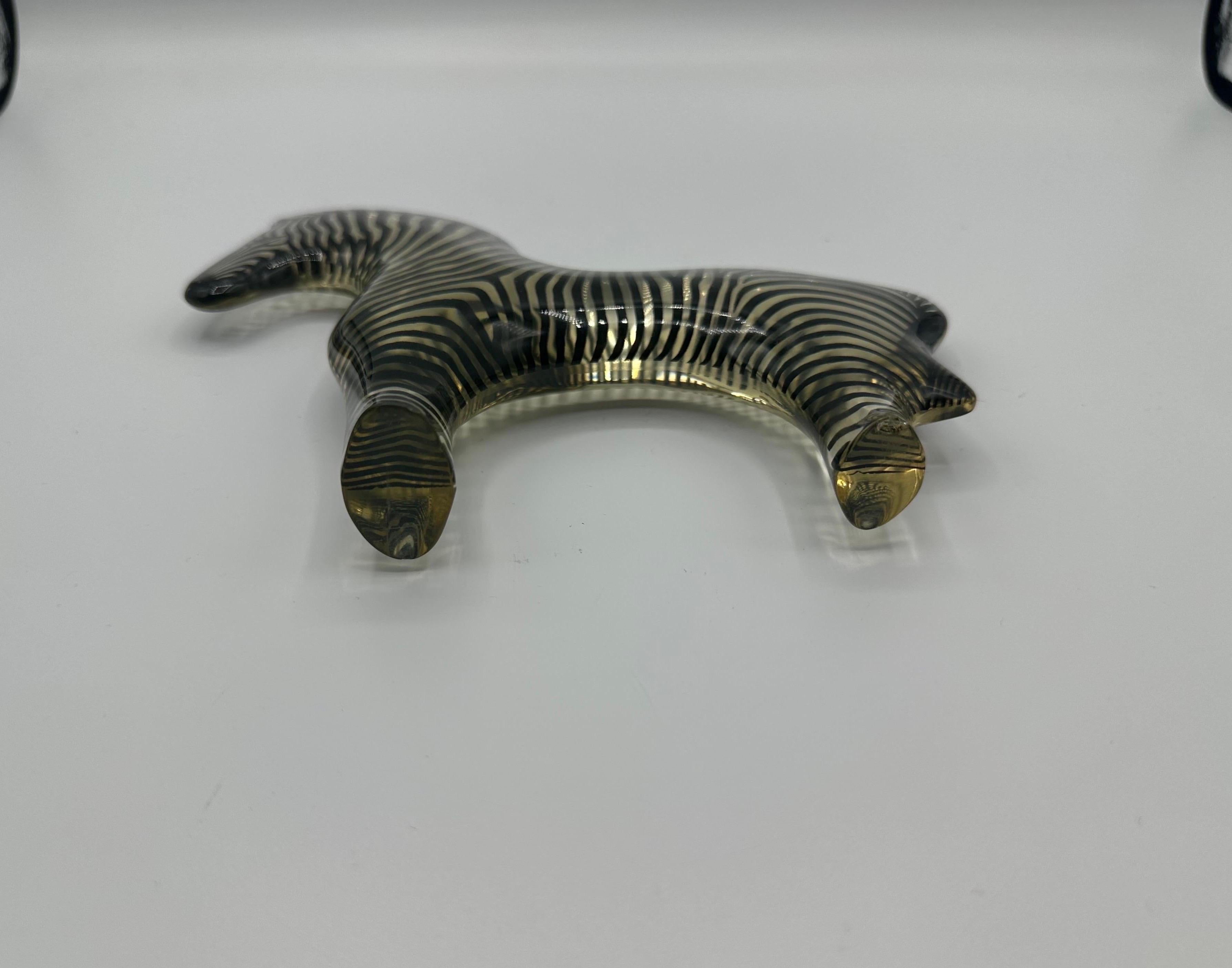 Figurine de sculpture Zebra Lucite d'Abraham Palatnik en vente 1