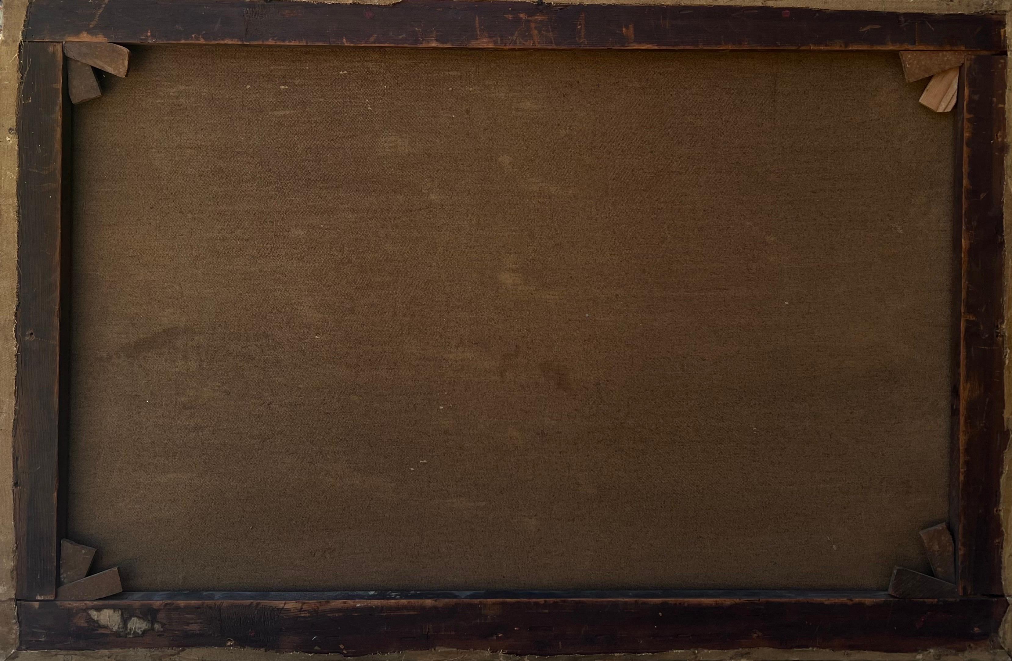 Peinture britannique du XVIIIe siècle - Paysage fluvial au clair de lune avec d'imposantes ruines 6