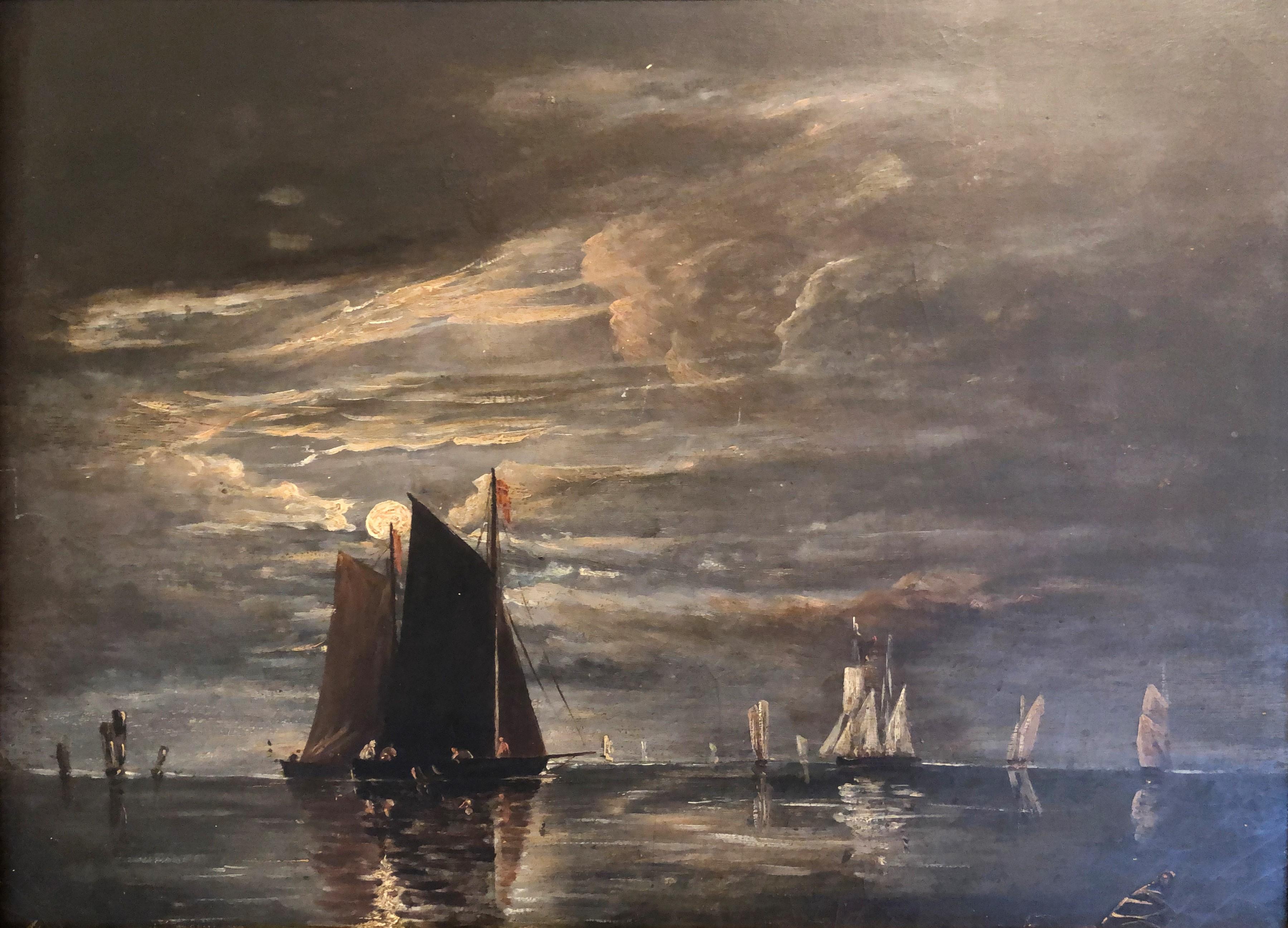 OIL PAINTING Manner der PETHER British School 19. Jahrhundert Feines Stück in hoher Qualität – Painting von Abraham Pether