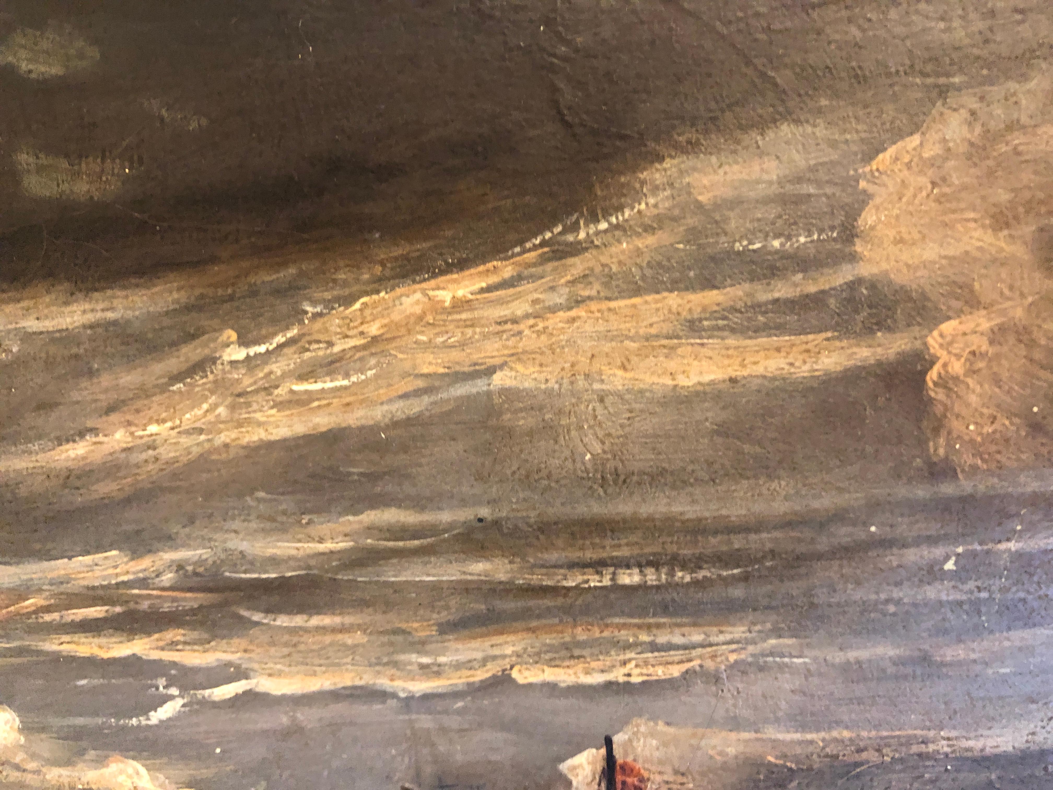 OIL PAINTING Manner der PETHER British School 19. Jahrhundert Feines Stück in hoher Qualität (Braun), Figurative Painting, von Abraham Pether