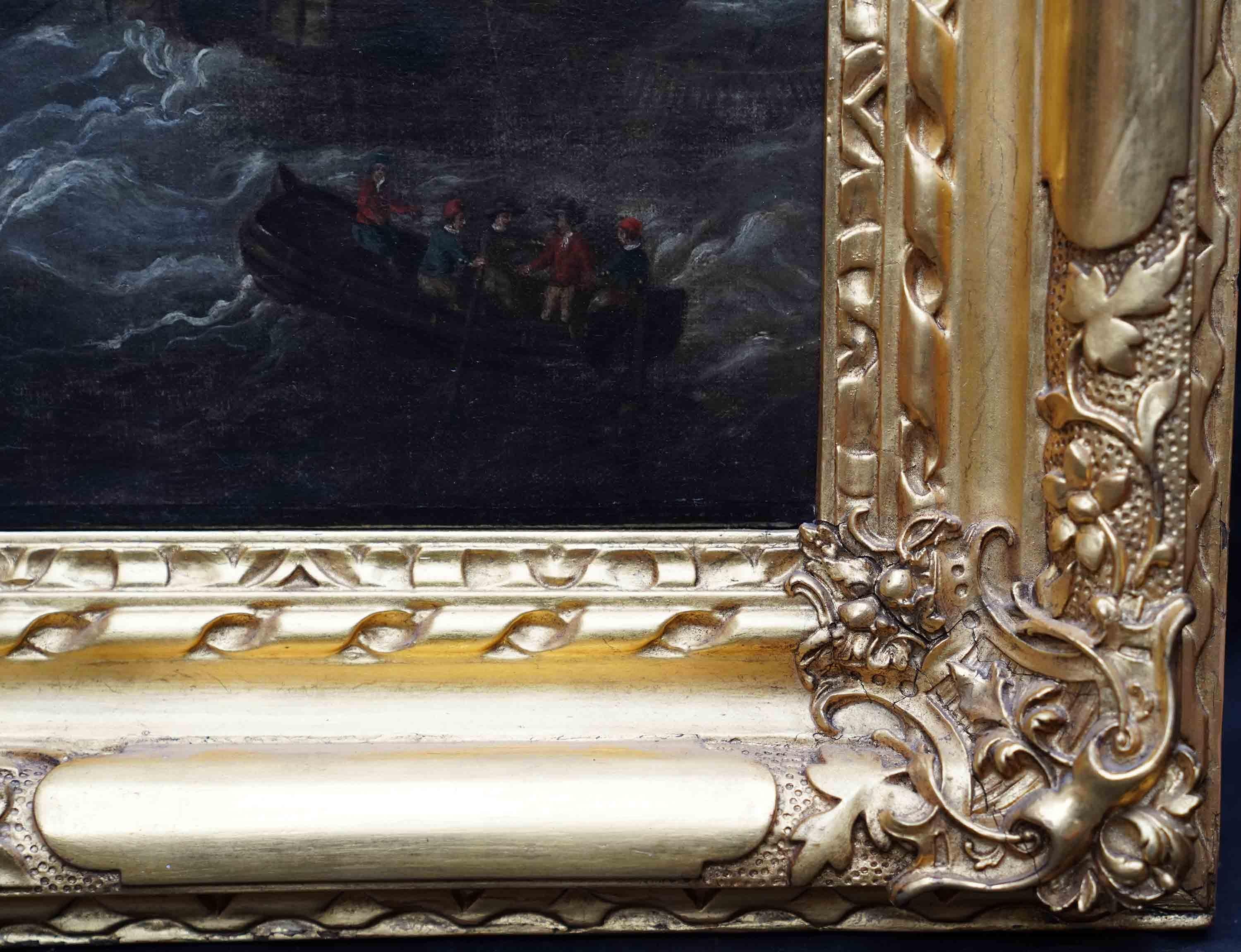 Schiffe auf dem Meer - Niederländisches Ölgemälde eines Alten Meisters der Meereskunst des 17. Jahrhunderts im Angebot 4