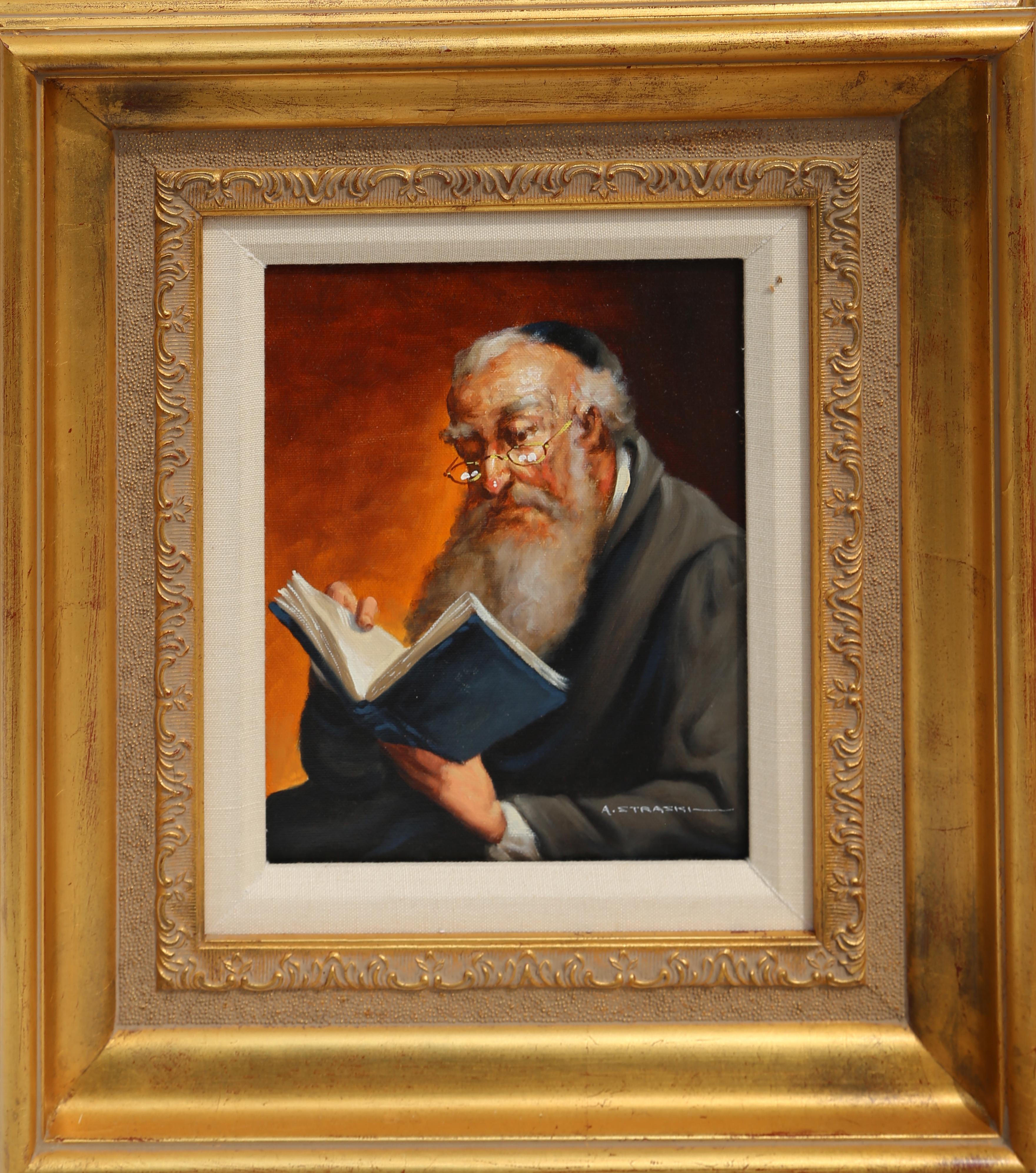 Artista: Abraham Straski, polacco (1903 - 1987)
Titolo: Senza titolo - Rabbino polacco 12F
Anno: circa 1957
Medio: Olio su tela, firmato a sinistra.
Dimensioni dell'immagine: 10,5 x 7 pollici
Dimensioni della cornice: 20 x 15 pollici
