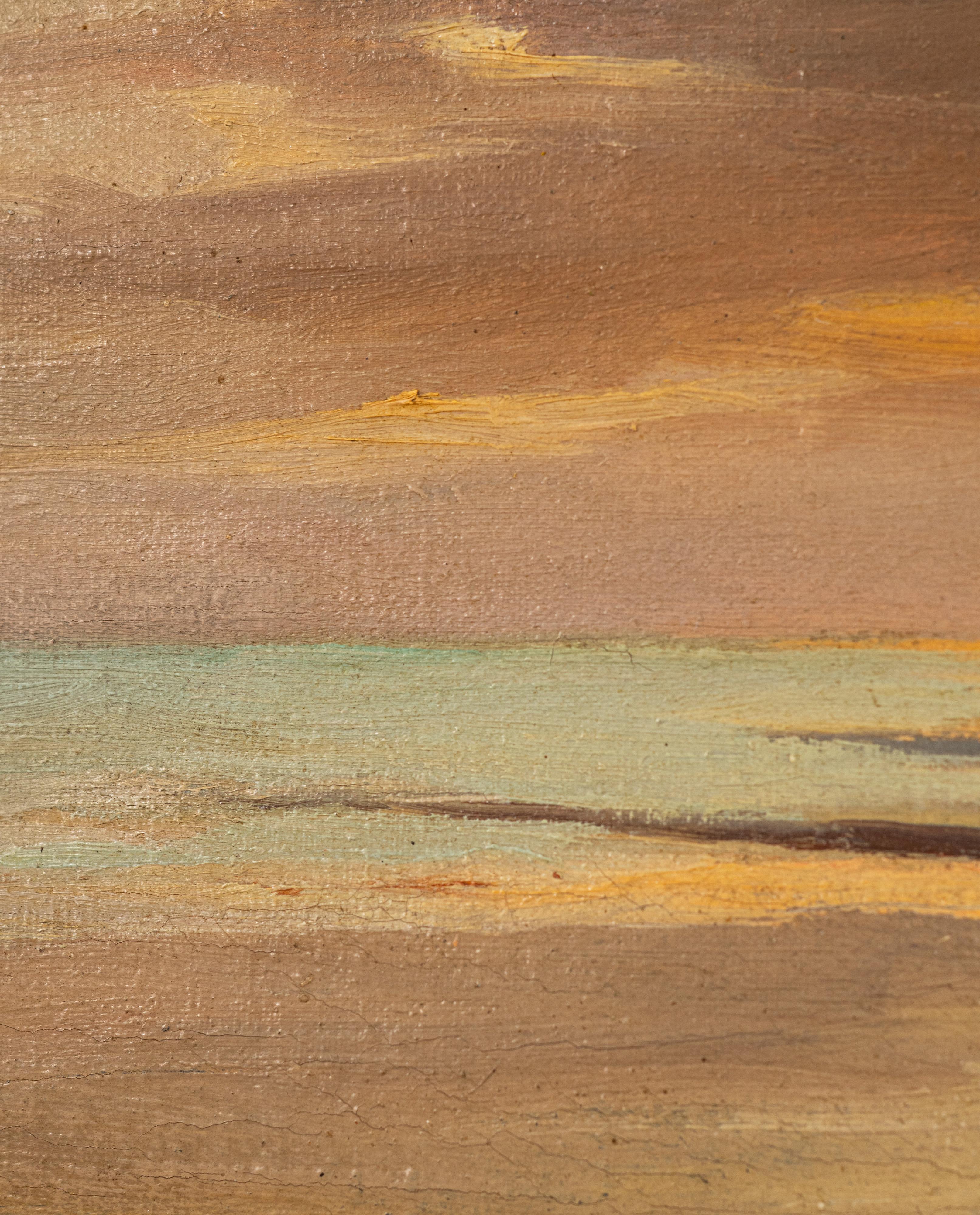 Abraham Van Der Zee, Seasight, 1940, Öl auf Leinwand, gerahmt (Moderne der Mitte des Jahrhunderts) im Angebot