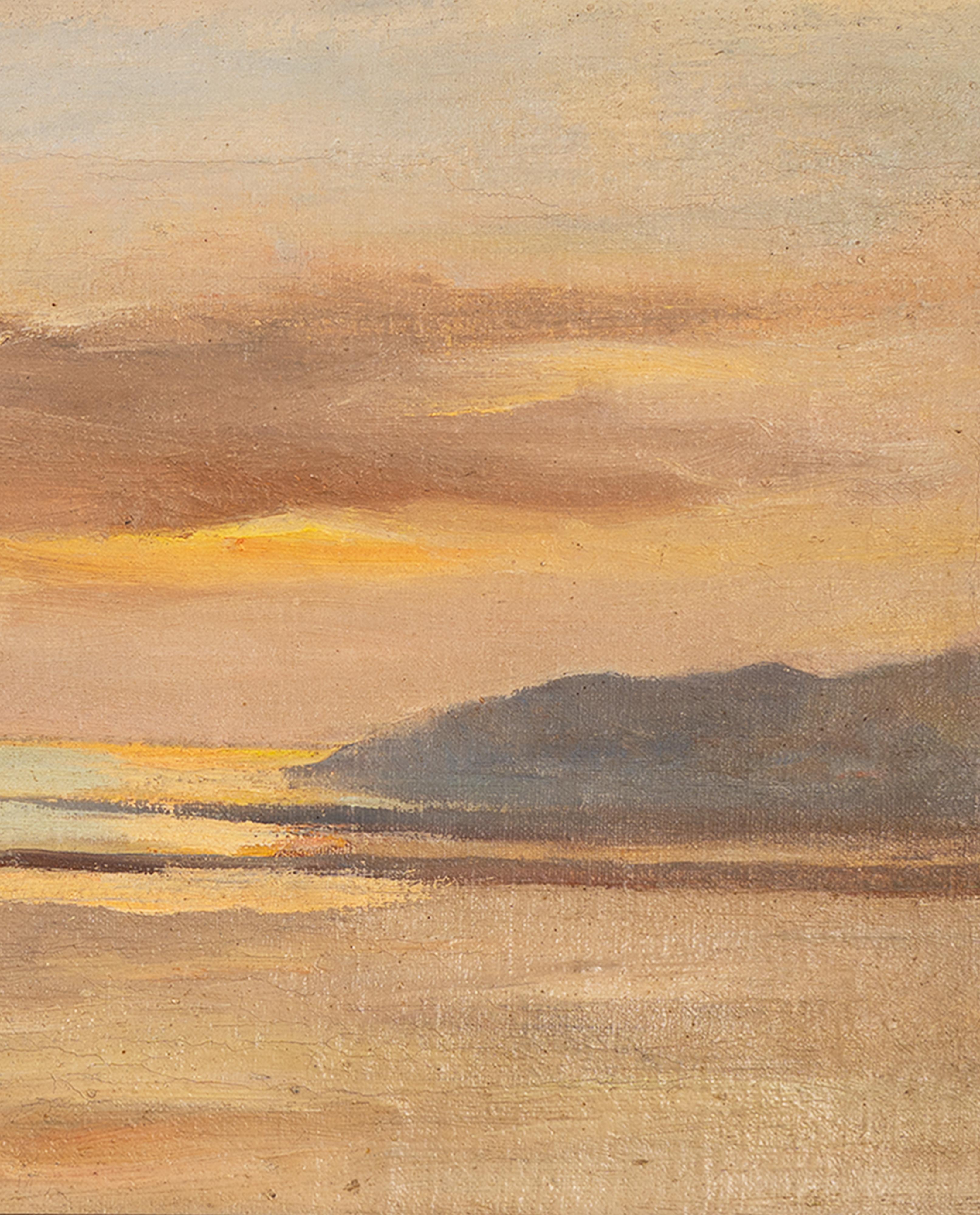 Abraham Van Der Zee, Seasight, 1940, Öl auf Leinwand, gerahmt (Niederländisch) im Angebot