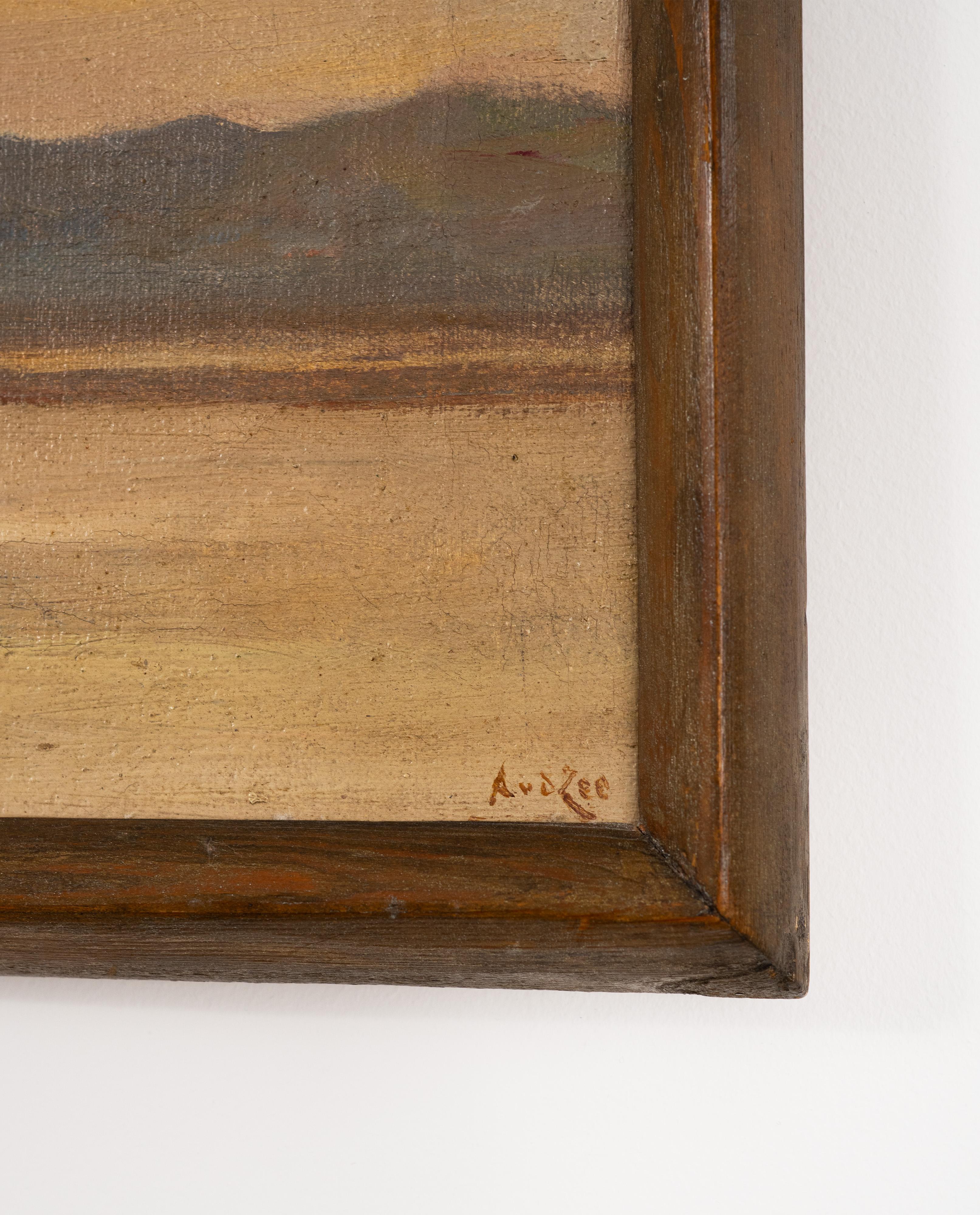 Abraham Van Der Zee, Seasight, 1940, Öl auf Leinwand, gerahmt im Zustand „Gut“ im Angebot in Kampen, NL