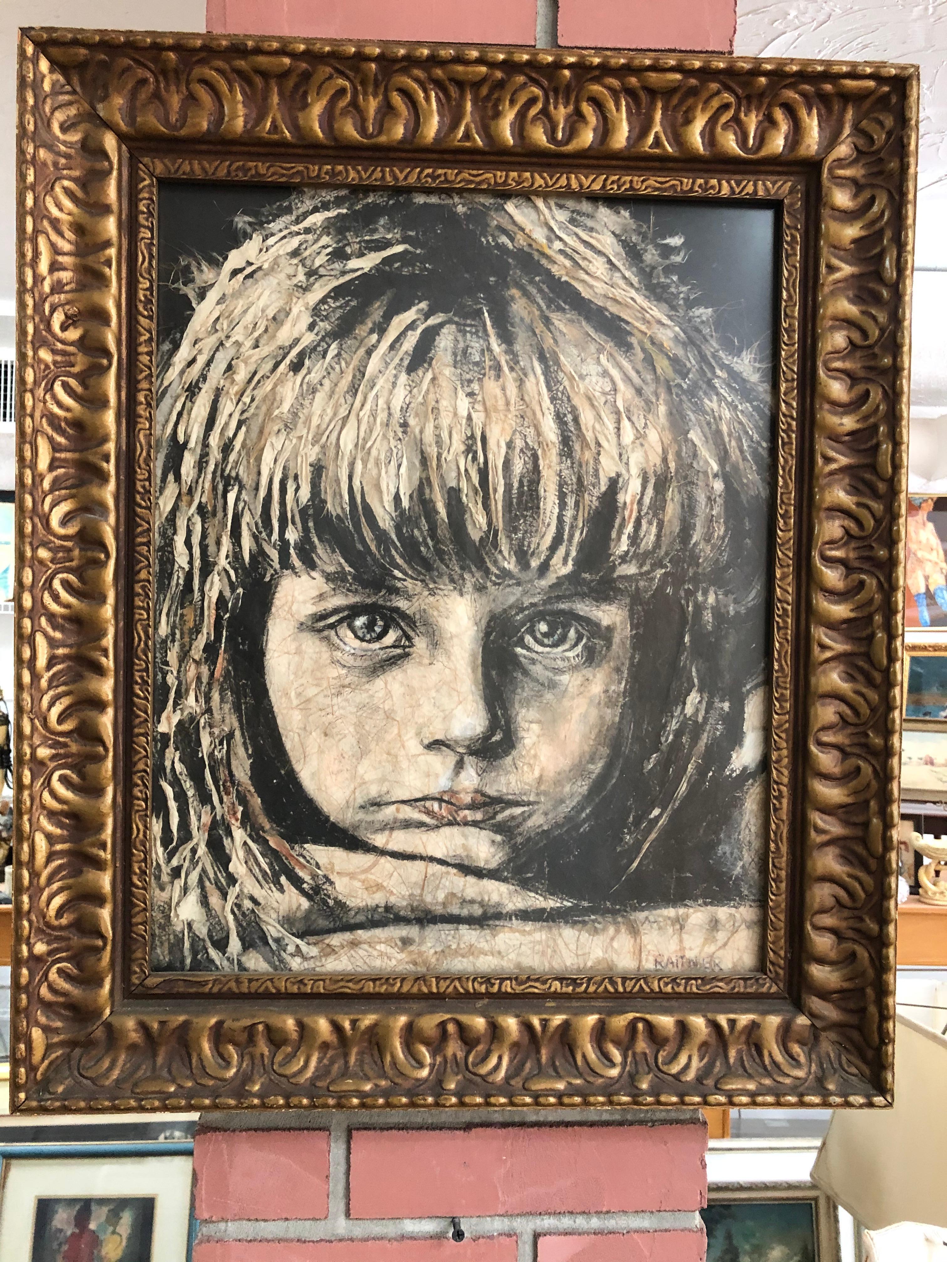 child mixed media painting