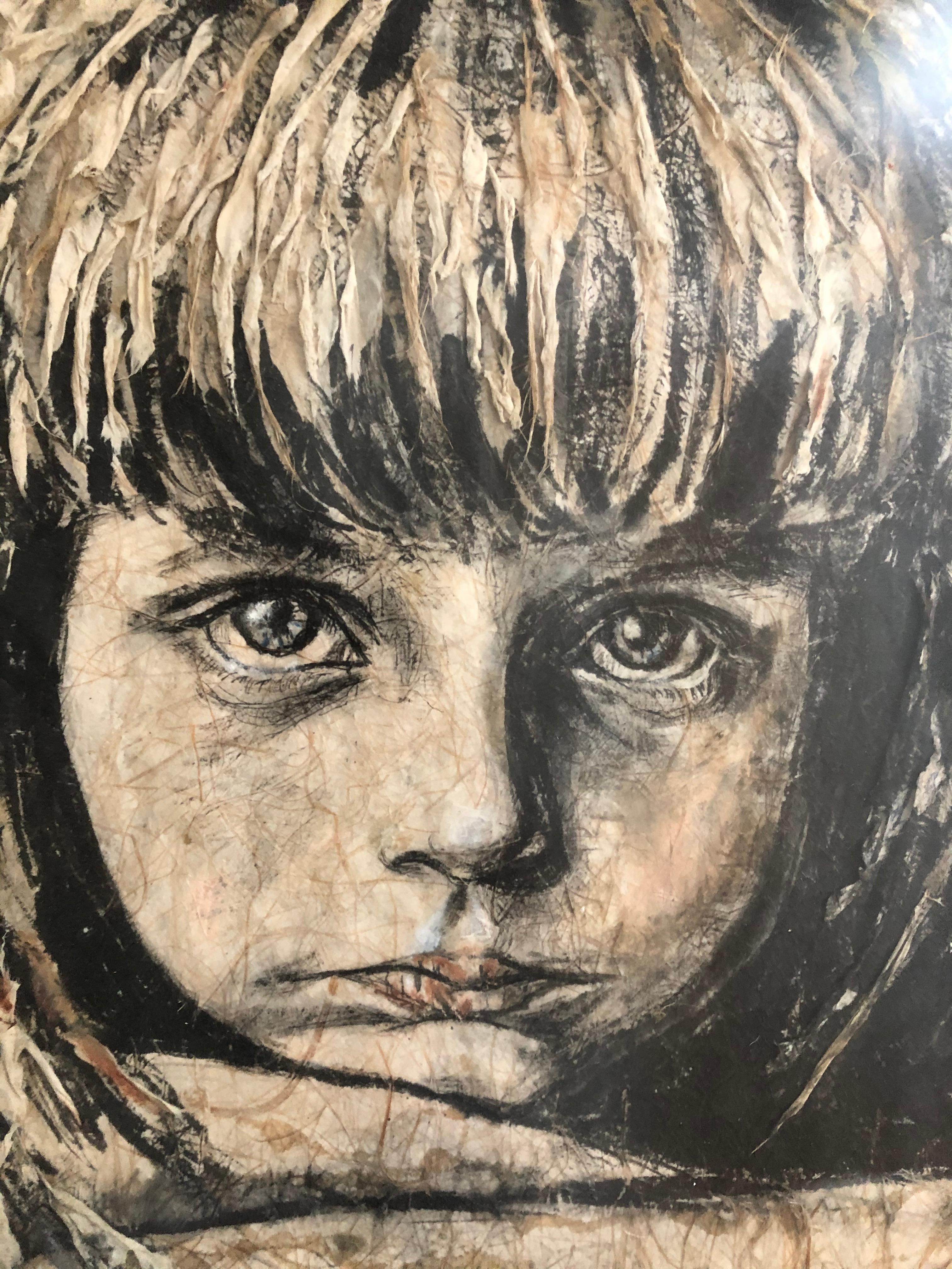 Abraham Rattner Child Mixed Medium Painting 1
