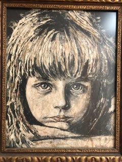 Abraham Rattner Child Mixed Medium Painting