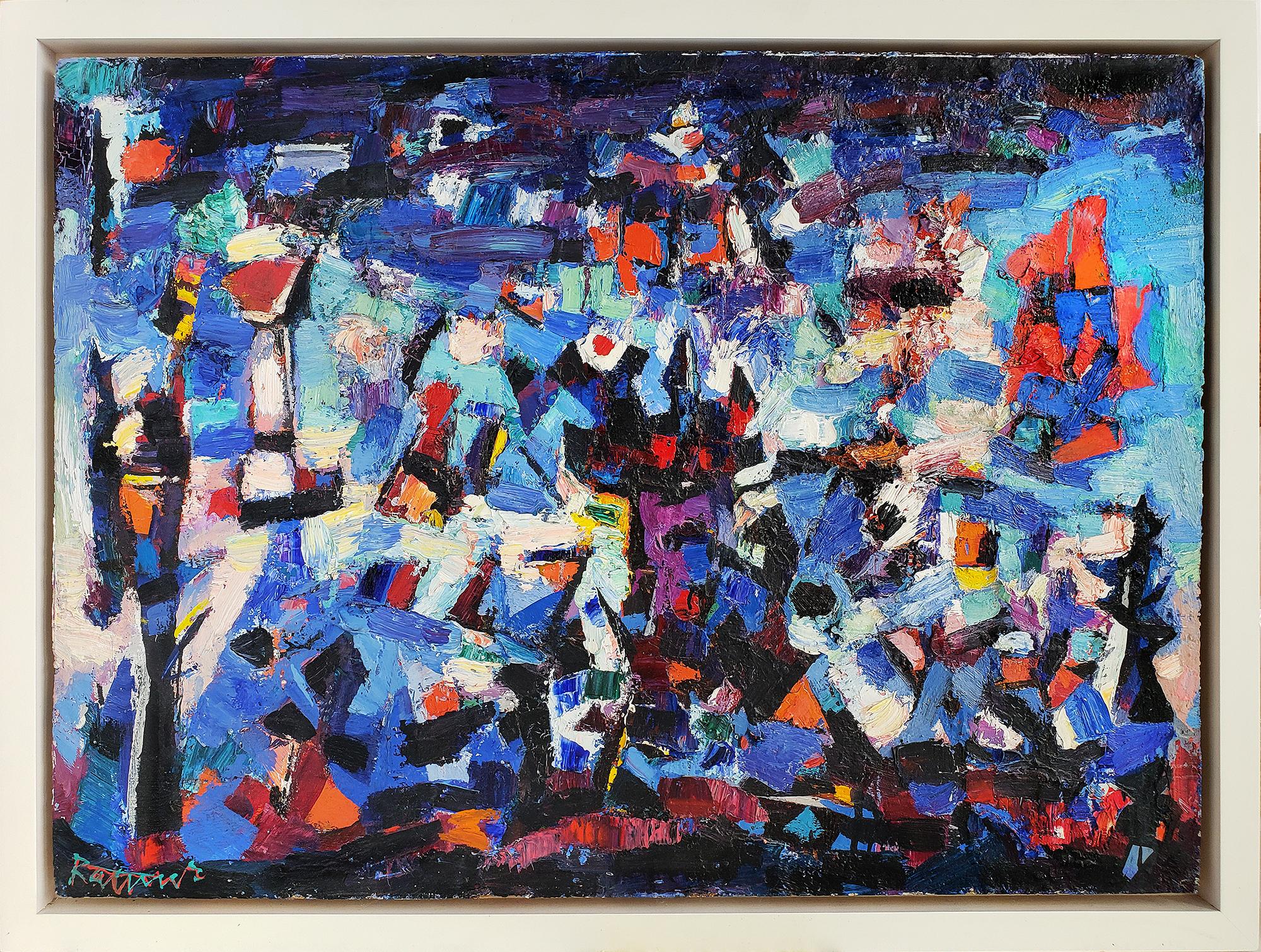 Komposition „Sturm“ #3 (Abstrakter Expressionismus), Painting, von Abraham Rattner