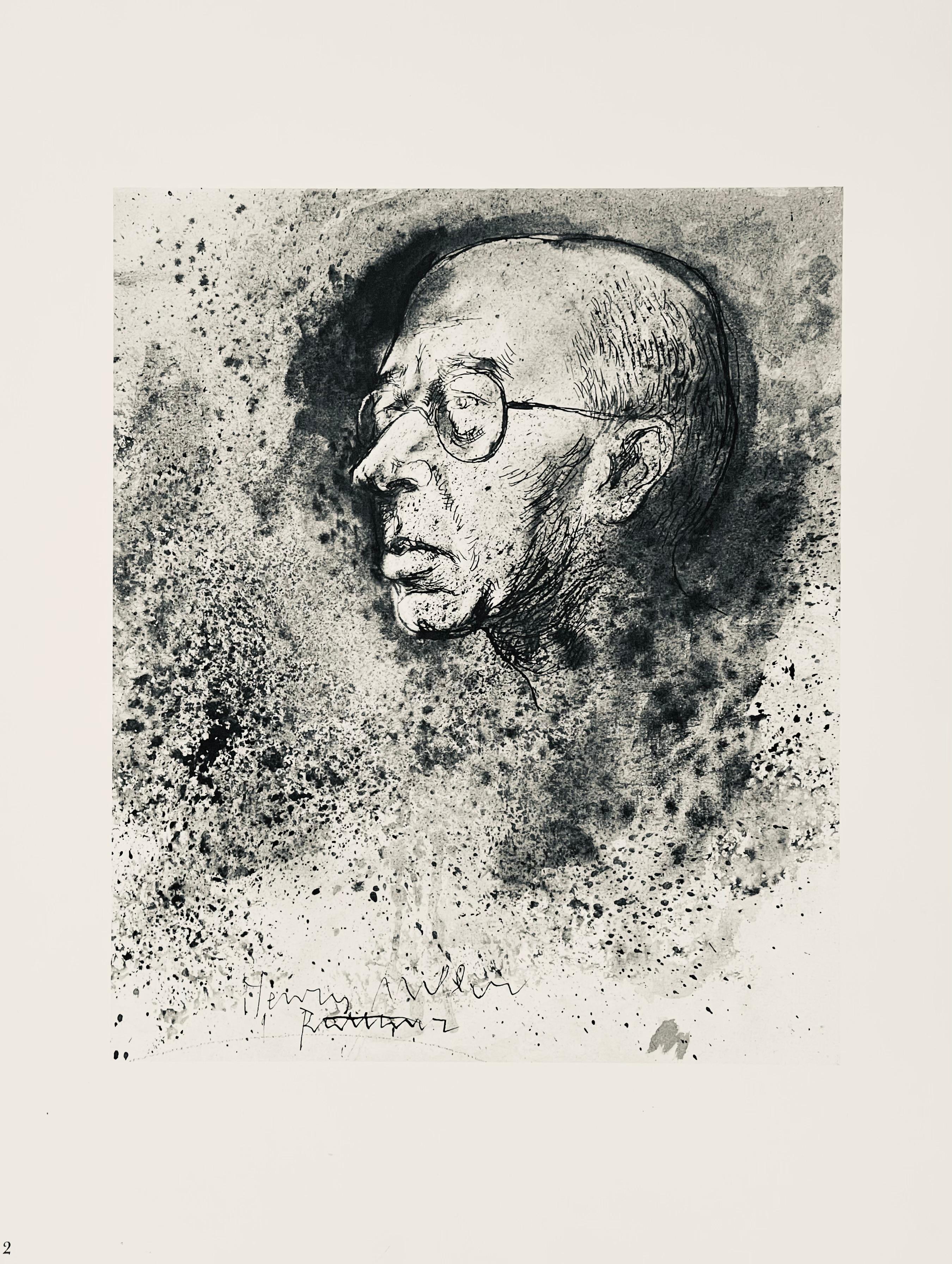Rattner, Portrait of Henry Miller, Abraham Rattner: Twenty-four plates (after) For Sale 4