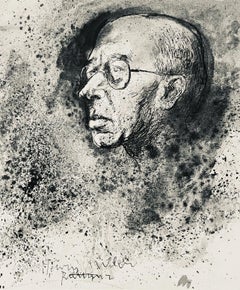Rattner, Portrait of Henry Miller, Abraham Rattner : vingt-quatre assiettes (après)