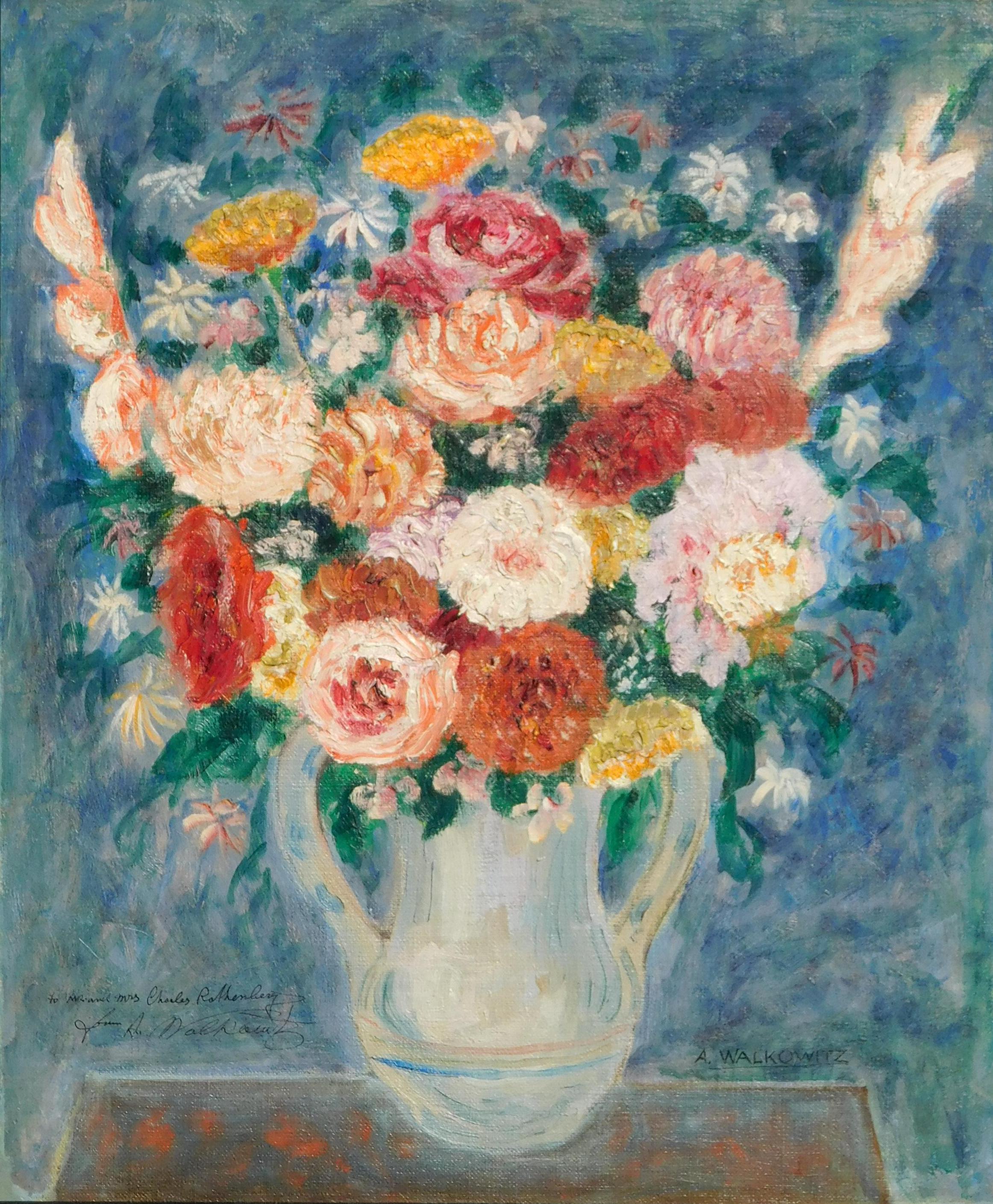 Abraham Walkowitz Pintura modernista de bodegones florales, hacia 1915-1920 en venta 1