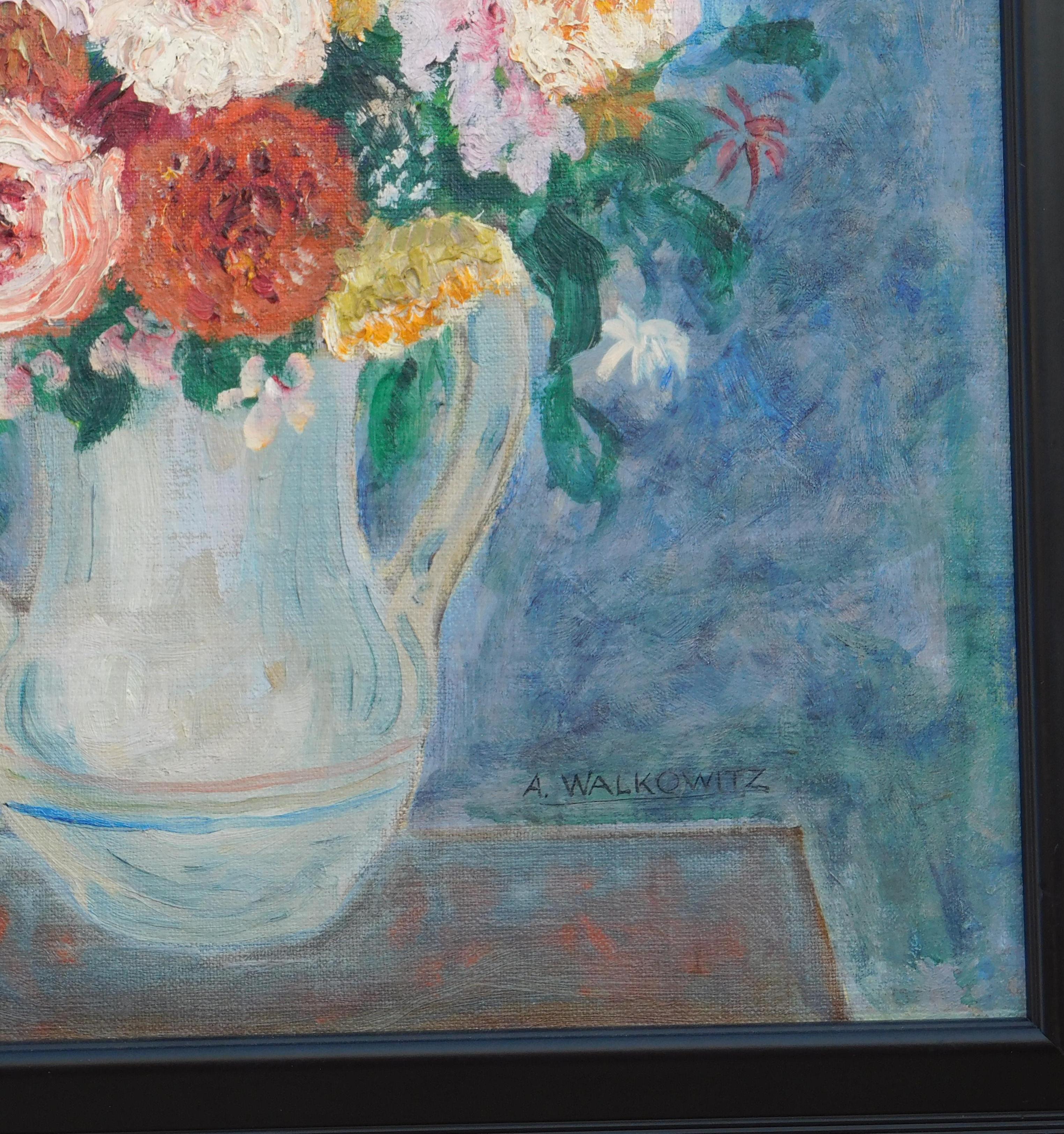 Abraham Walkowitz Pintura modernista de bodegones florales, hacia 1915-1920 en venta 3