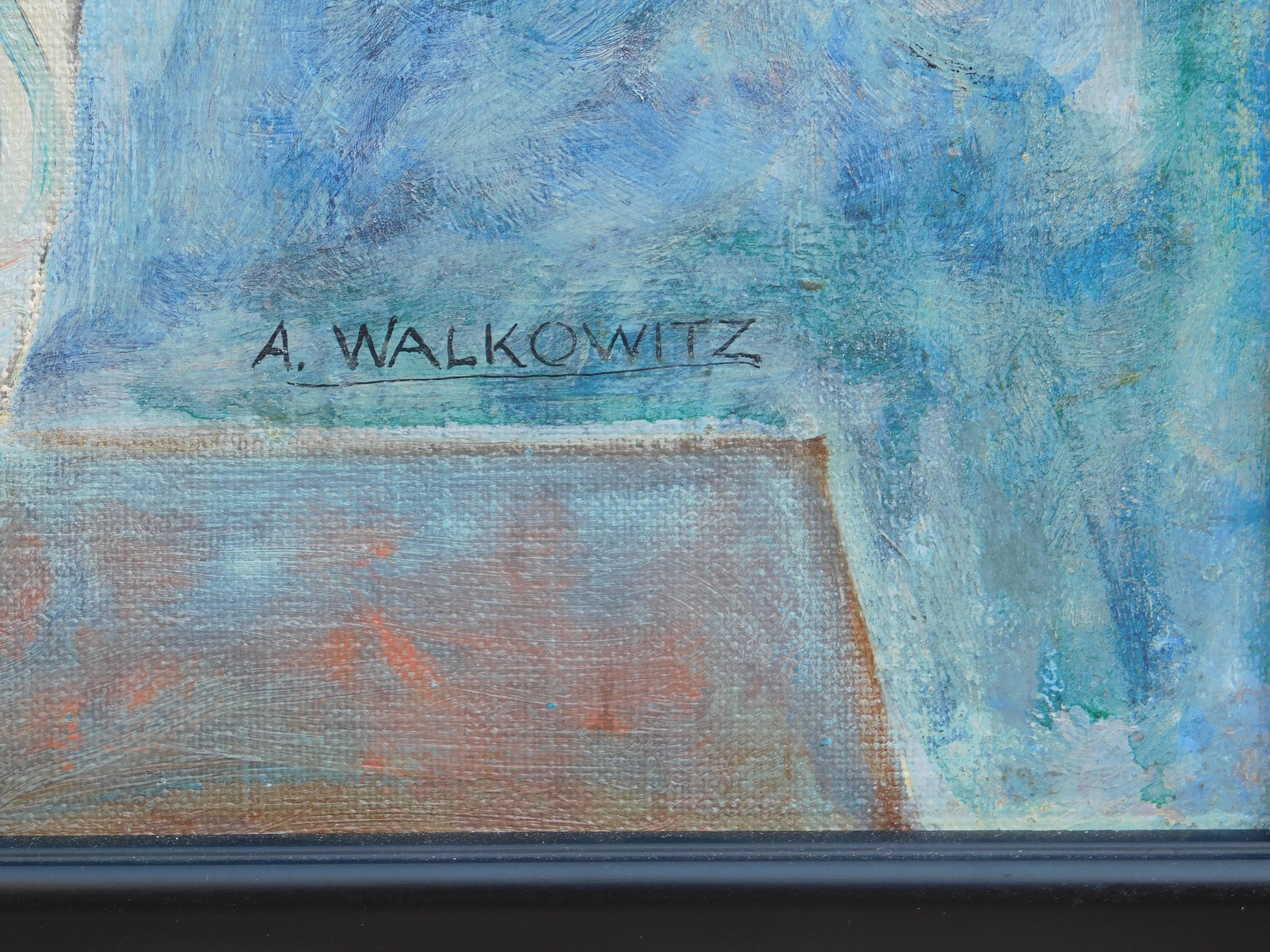 Abraham Walkowitz Pintura modernista de bodegones florales, hacia 1915-1920 en venta 4