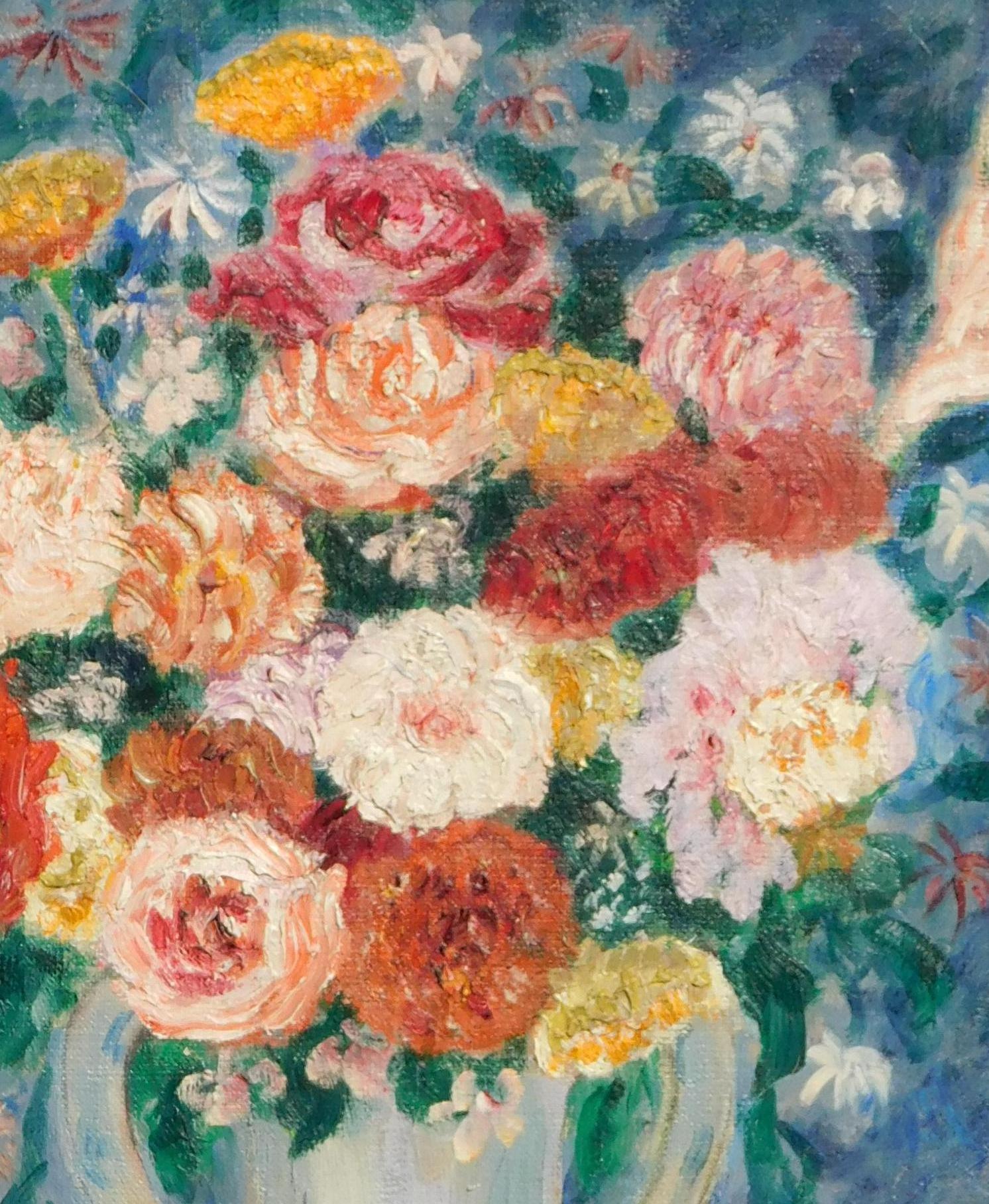 Abraham Walkowitz Pintura modernista de bodegones florales, hacia 1915-1920 en venta 6