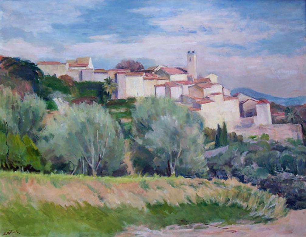 Abram Adolphe Milich Landscape Painting - Chateauneuf