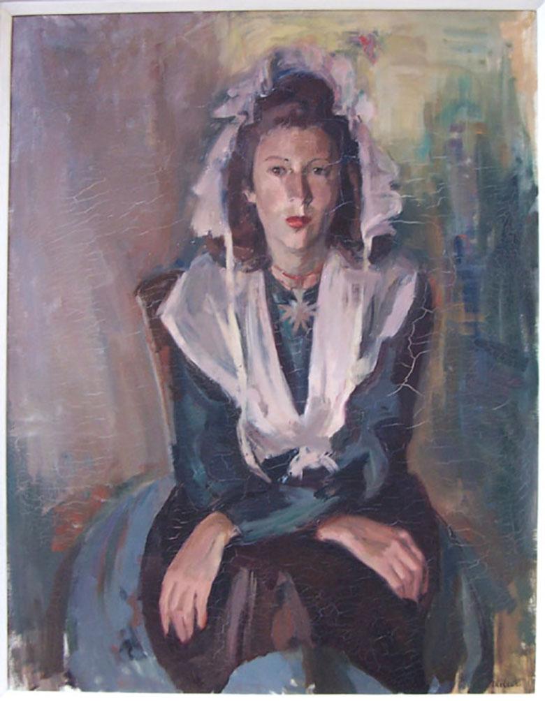 Die junge Frau aus Arles (Impressionismus), Painting, von Abram Adolphe Milich