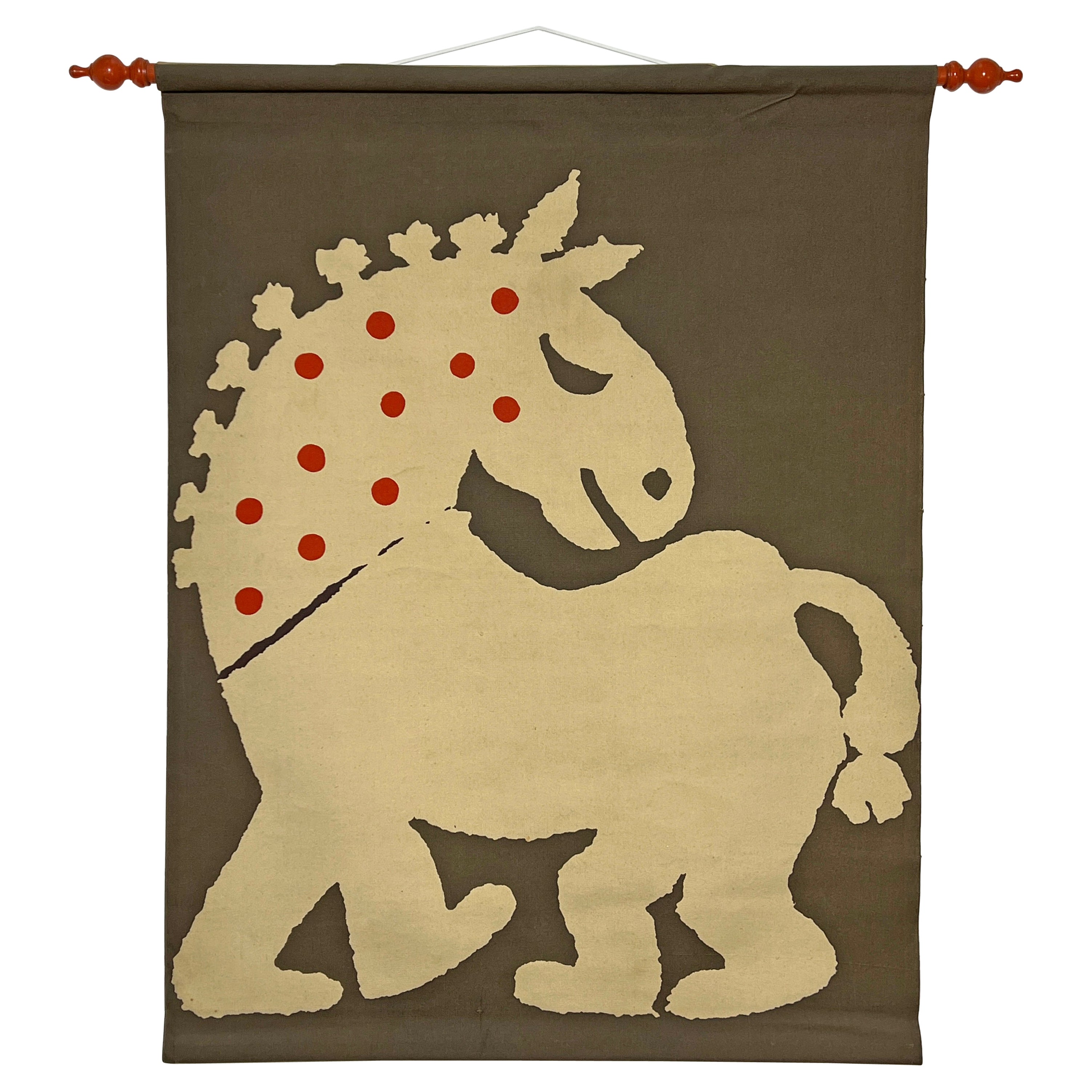 Abram Games Screen Printed Canvas Wall Hanging  Circa 1960s For Sale