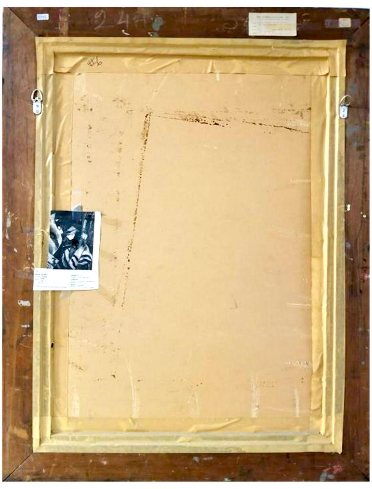 Seltene große Judaica Ölgemälde jüdische 2 Rabbiner Gemälde Abram Tromka WPA Künstler im Angebot 15