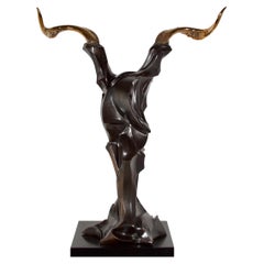 " The Bull"  an important  abstract bronze by  artist "Adam Gale"