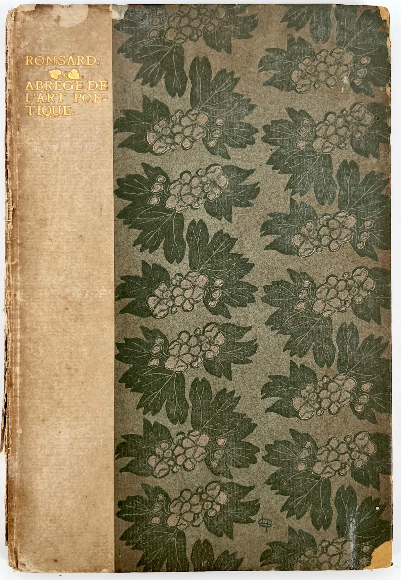 Abrégé de L'Art Poétique François par Pierre Ronsard - ERAGNY PRESS in vendita 3