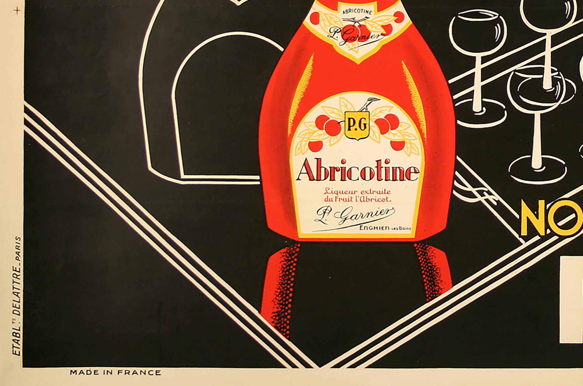 20th Century Abricotine, C1930 Vintage French Alcohol Advertising Poster For Sale