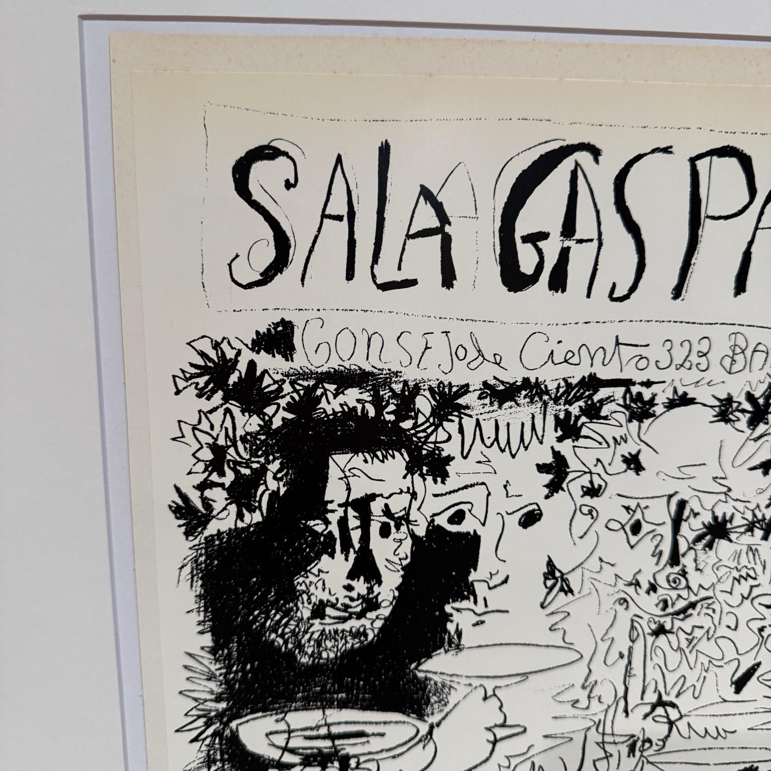 Mid-Century Modern Abril 1961 Pablo Picasso Sala Gaspar Barcelona For Sale