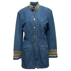 A.B.S Medium Wash Denim Military Coat