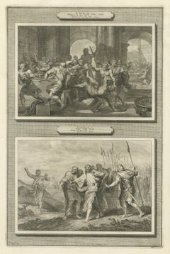 Absalom Has Amnon Killed and Shimei Curses David, Pieter Mortier, circa 1700