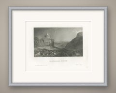 Absalom's Pillar, Kidron Valley, Jerusalem, Antique View with Goats, circa 1850