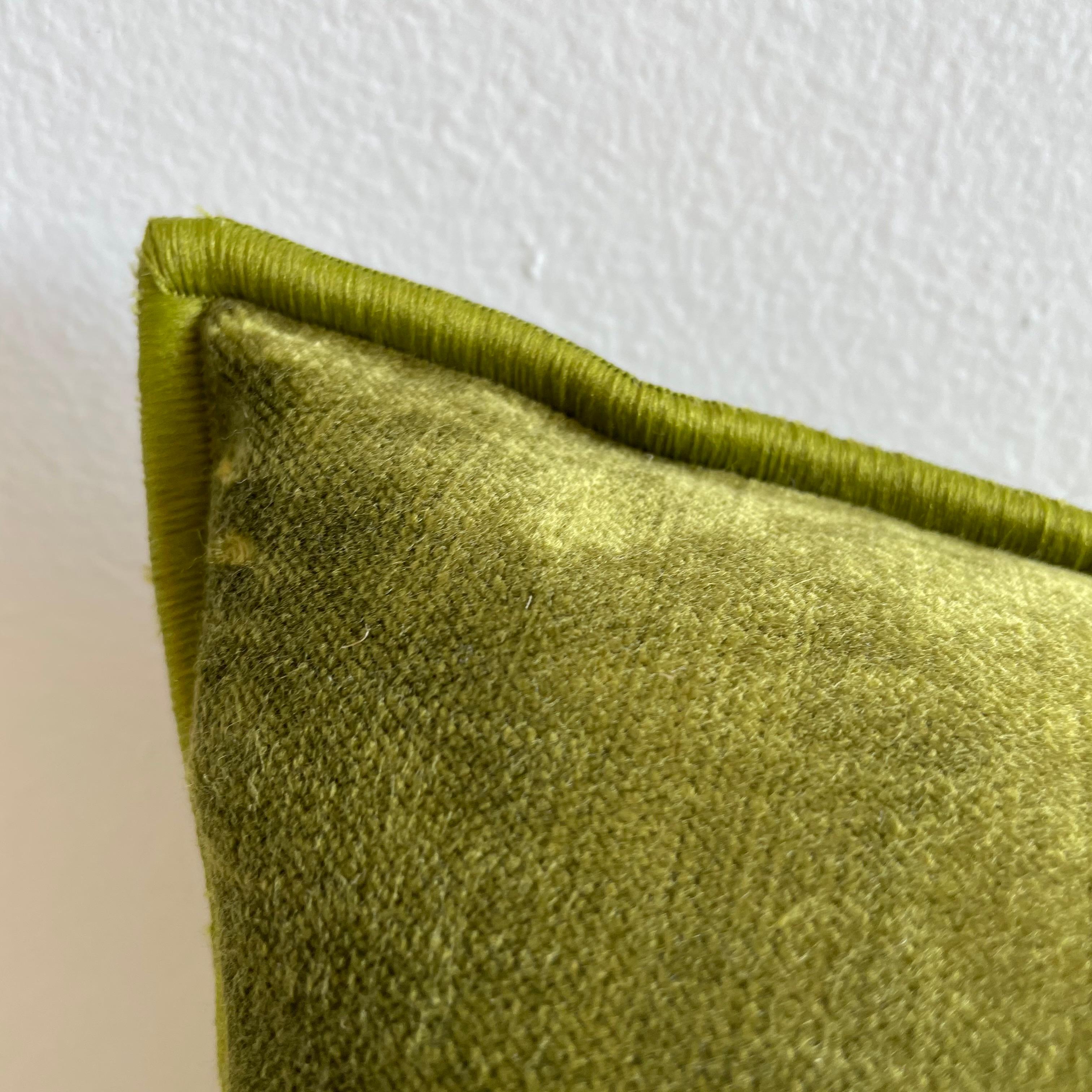 Contemporary Absinthe French Velvet Lumbar Pillow