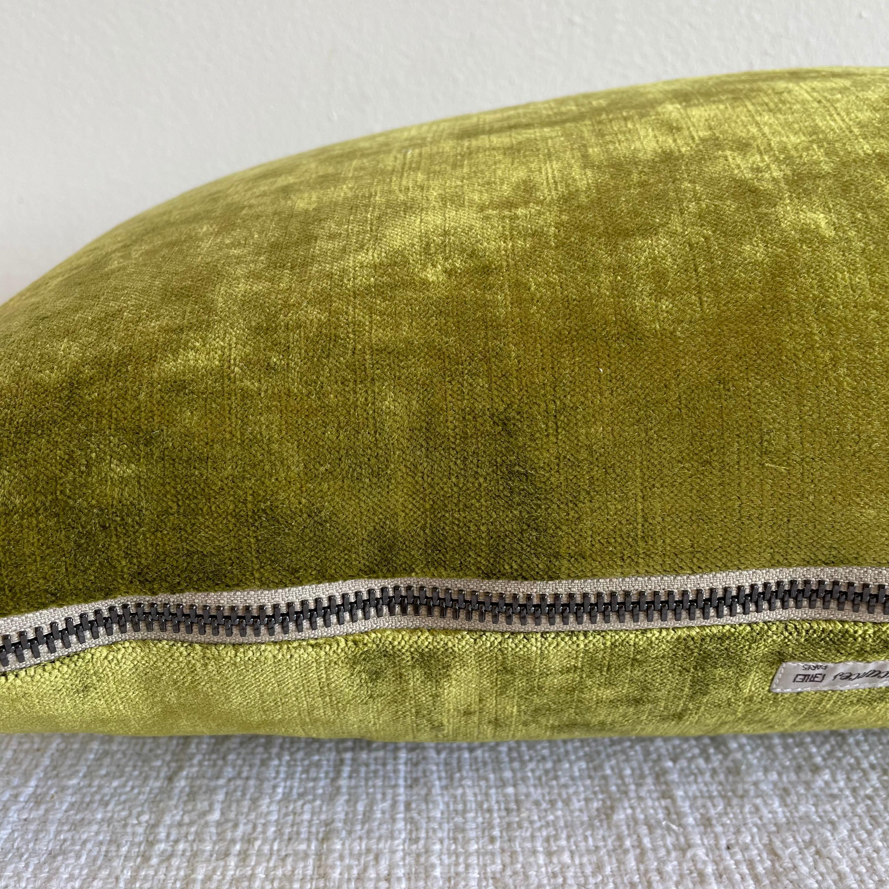 Absinthe French Velvet Lumbar Pillow 1
