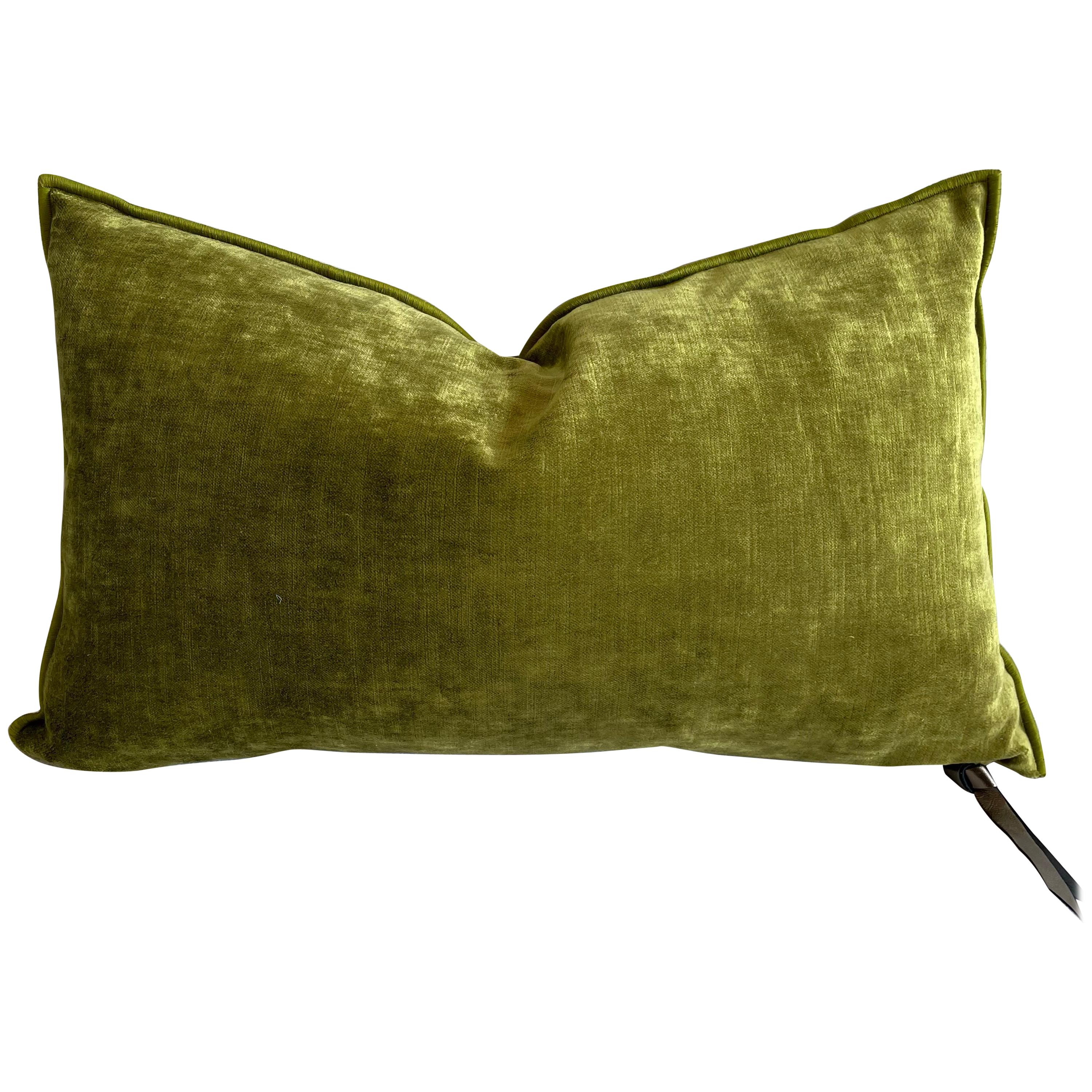 Absinthe French Velvet Lumbar Pillow