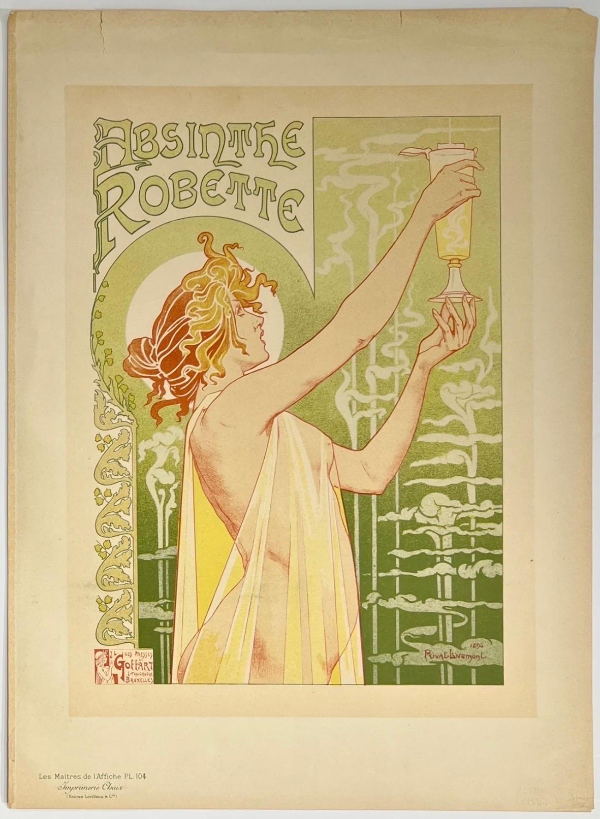 ABSINTHE ROBETTE „Maitres de l'Affiche“ – Original-Vintage-Plakat PRIVAT-LIVEMONT