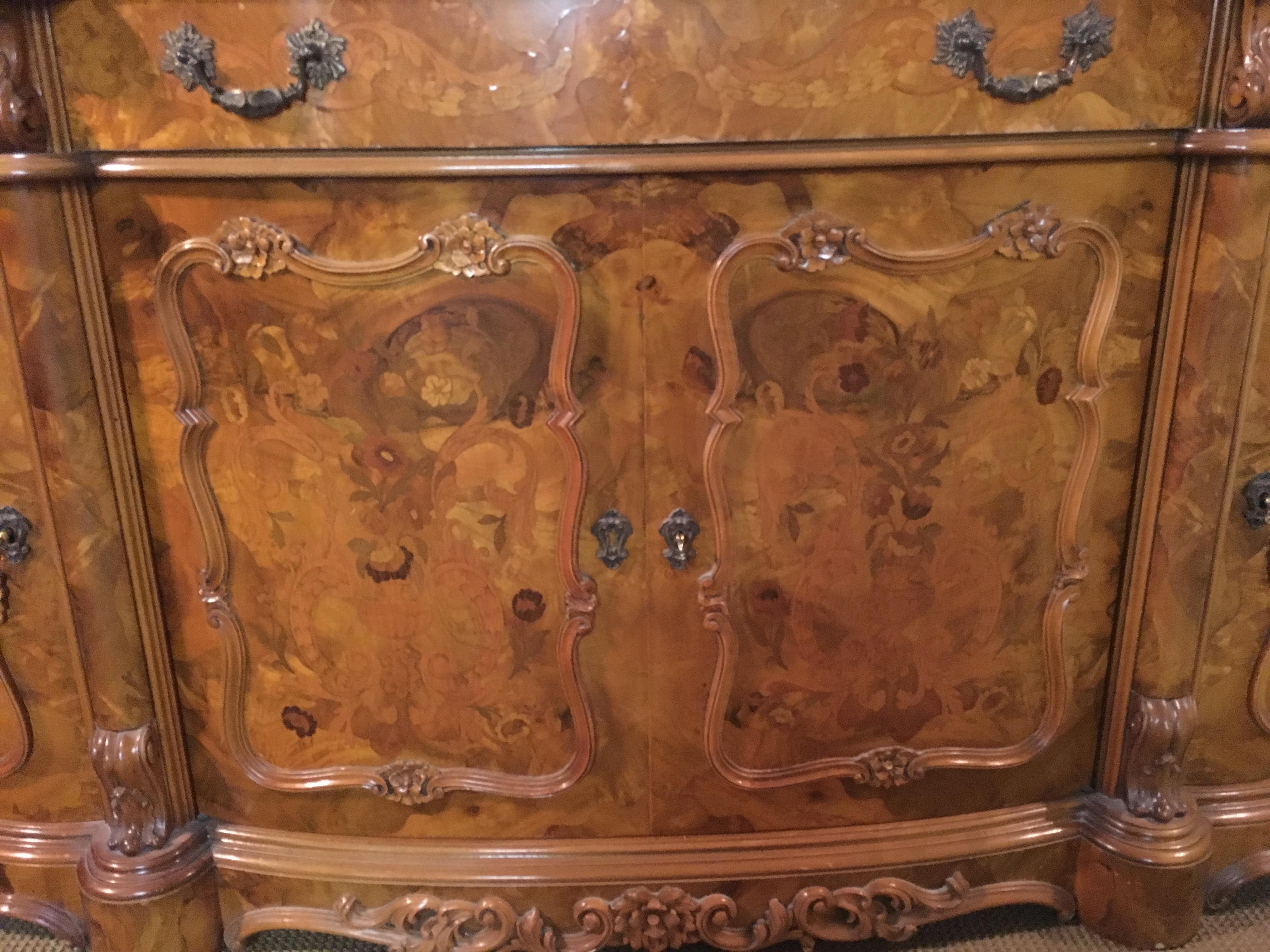 Baroque Absolut and One of a Kind, Sideboard in Finest Walnut with Inlays