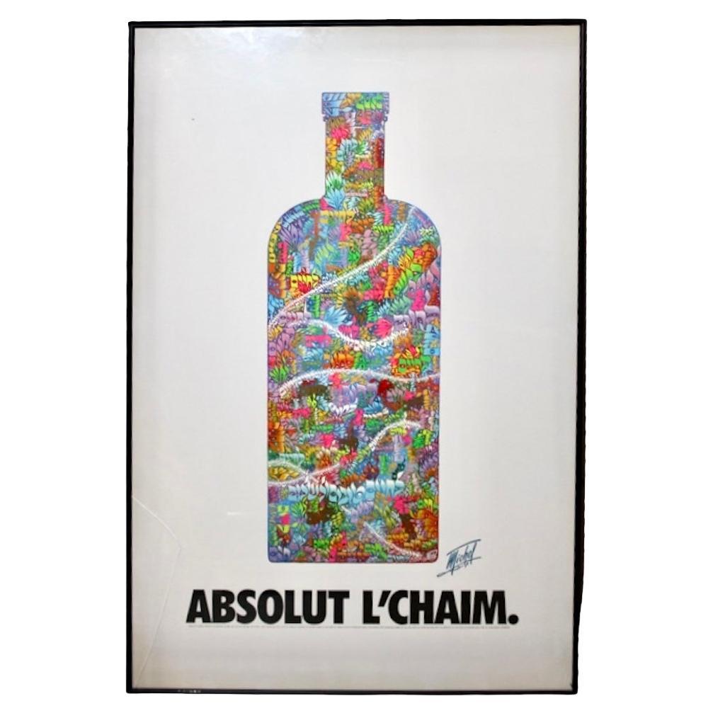 "Absolut L'Chaim" Absolut Vodka Framed Print from 1995 For Sale