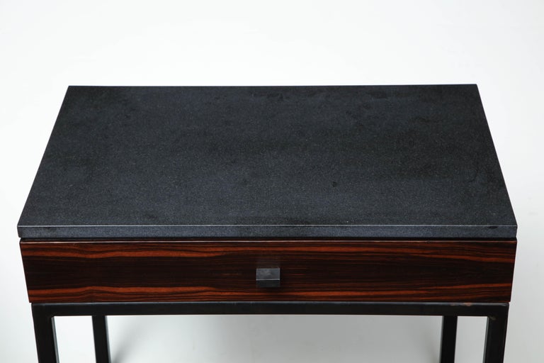 Absolute Black Granite Side Table For Sale at 1stdibs