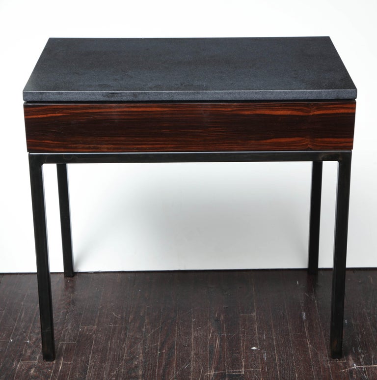 Absolute Black Granite Side Table at 1stDibs